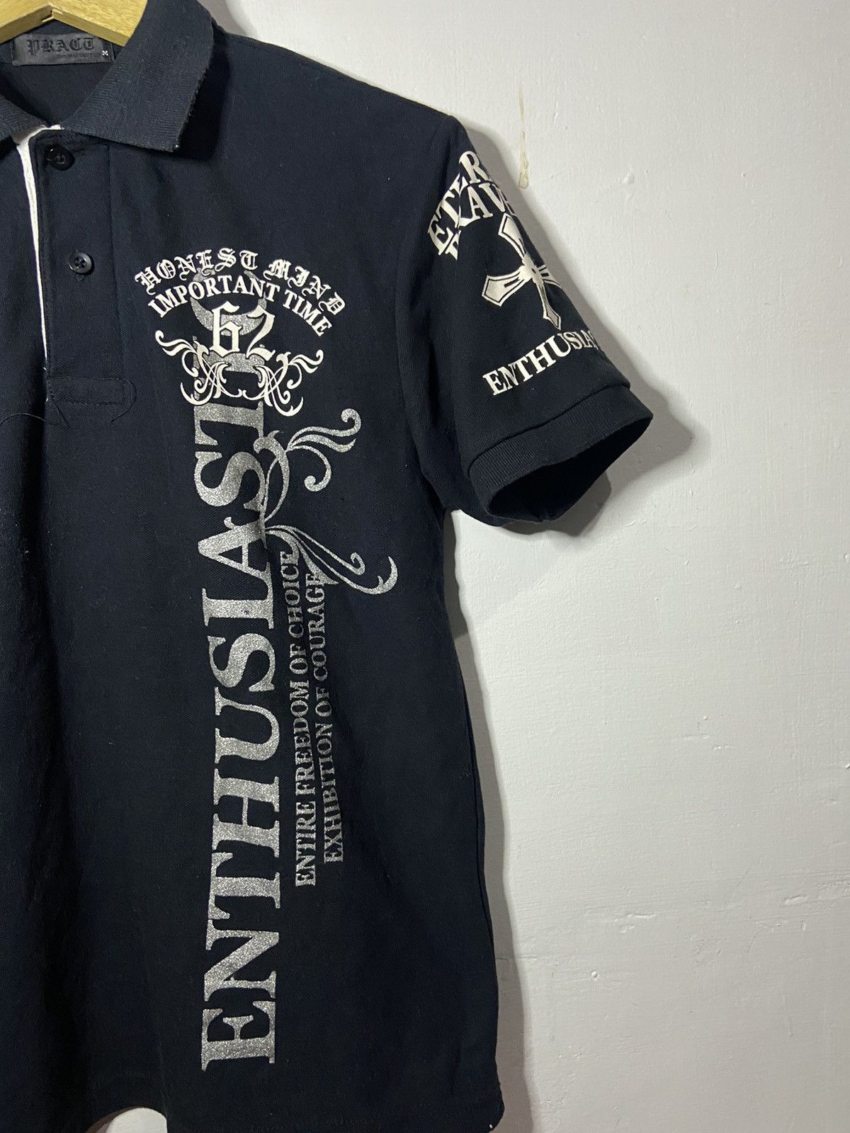 Vintage poem polo shirts y2k