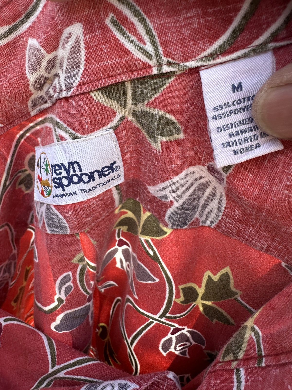 Reyn Spooner Reyn Spooner Hawaiian Print Red Full Button Men's Medium Size US M / EU 48-50 / 2 - 4 Thumbnail