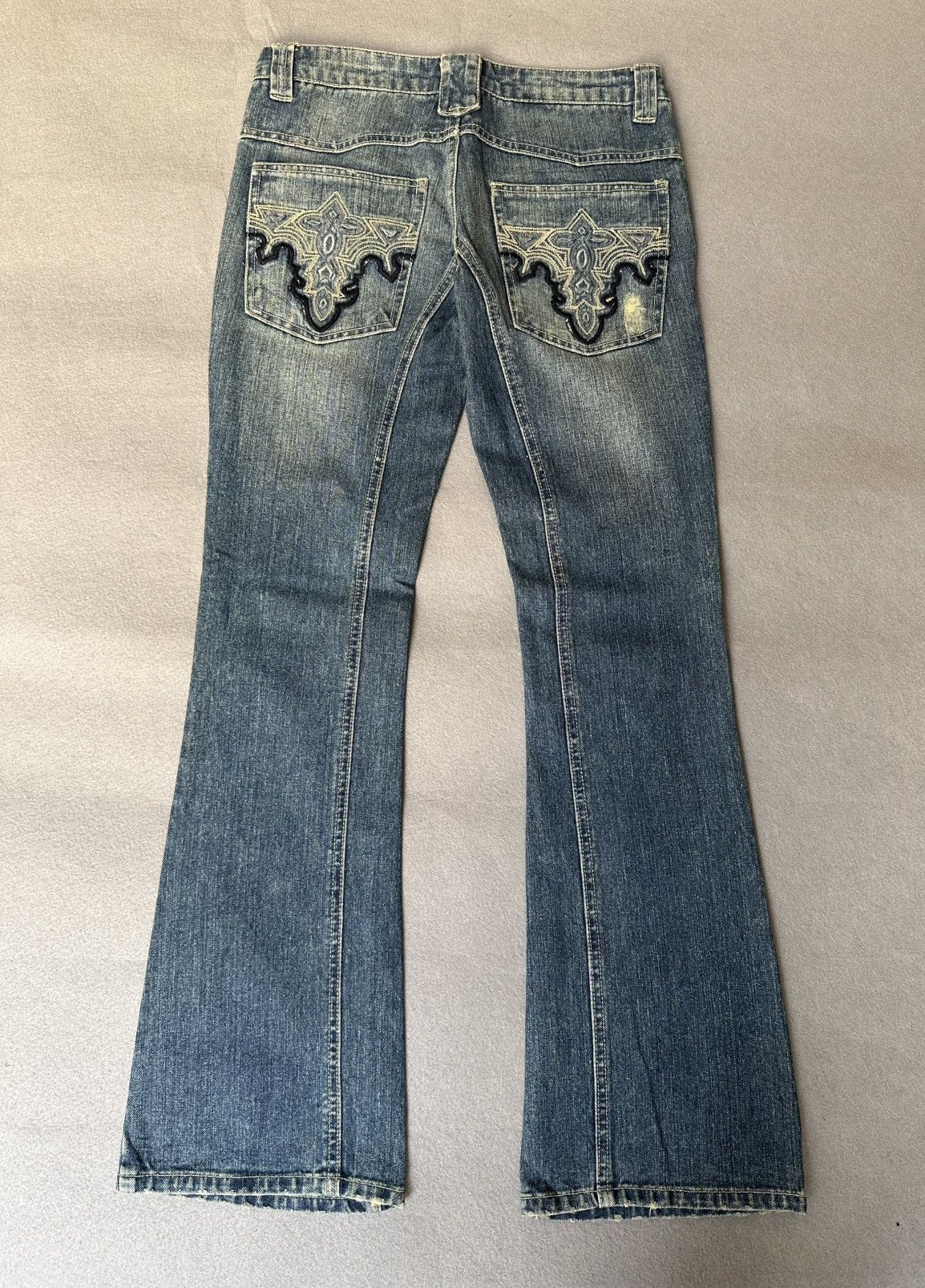 Japanese Brand FLARE Miss Artemis Tribal Design Low Rise Denim Size US 28 / EU 44 - 2 Thumbnail