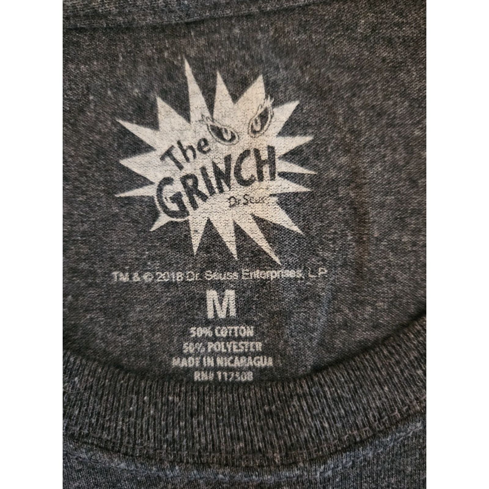 Vintage Dr Seuss The Grinch Merry Grinchmas Gray Short Sleeve T-Shirt Size Medium Size US M / EU 48-50 / 2 - 2 Thumbnail