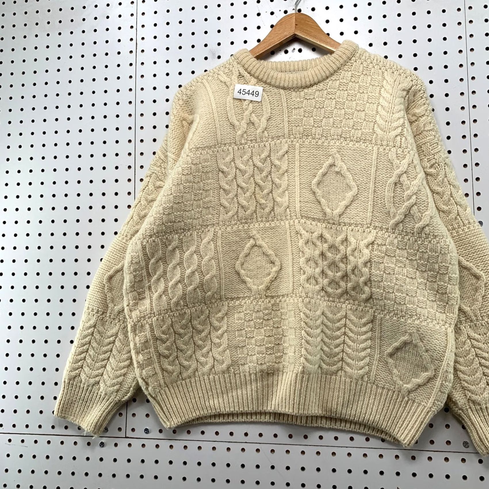 Vintage Blarney Woolen Mills Wool Knit Sweater Mens Large Thick Fisherman Knit Ireland Shirt Size US L / EU 52-54 / 3 - 2 Thumbnail