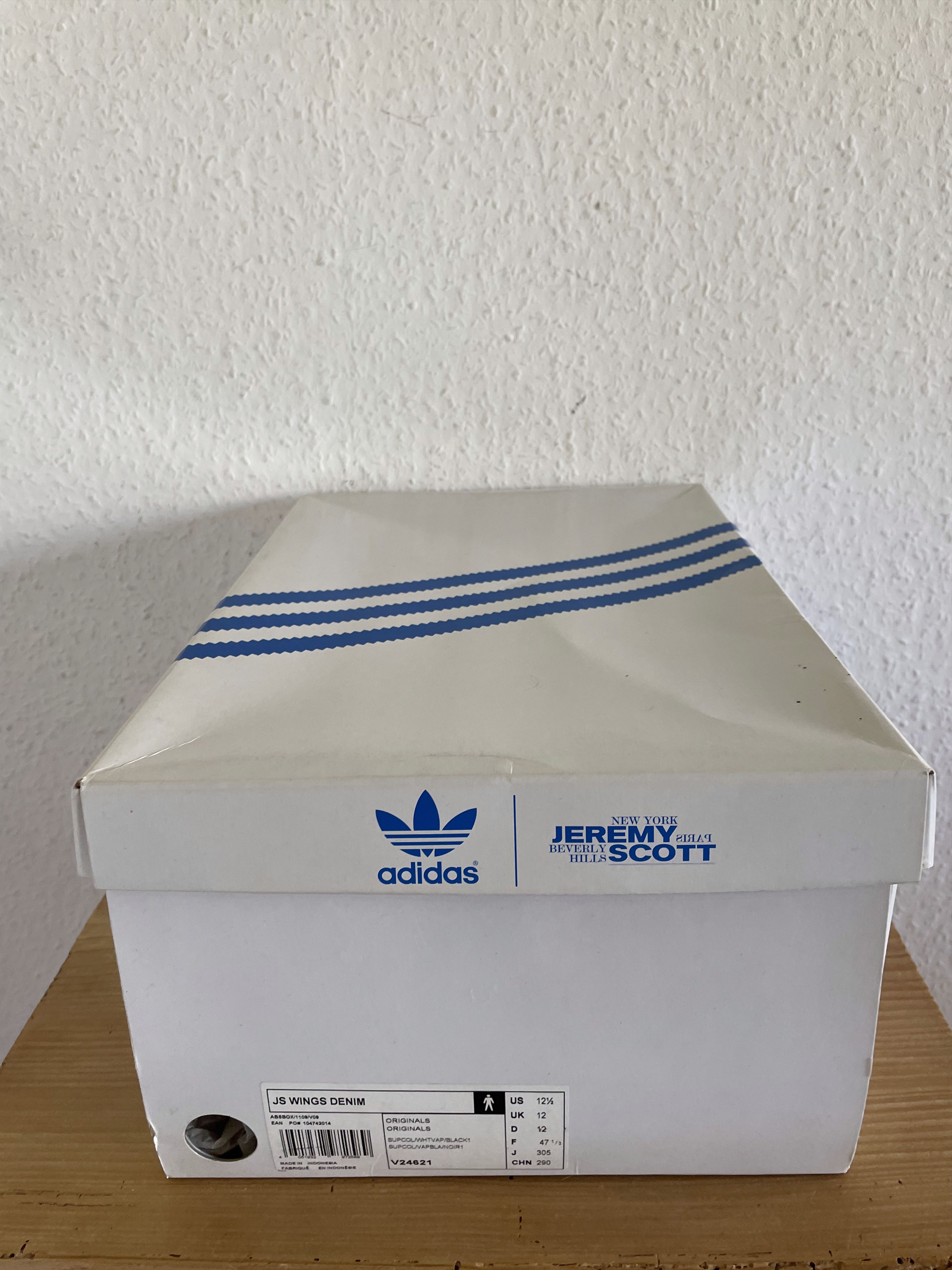 Adidas × Jeremy Scott JS Denim Wings Sneakers Size US 12.5 / EU 45-46 - 17 Thumbnail