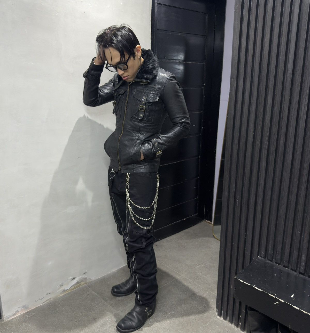 Tornado Mart Rare Tornado Mart Japan Fur Buckled Leather Jacket Size US M / EU 48-50 / 2 - 20 Thumbnail