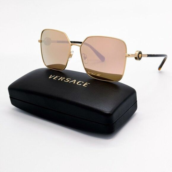 Versace NEW VERSACE SUNGLASSES VE2227 1410/5A GOLD WOMEN EYEWEAR VE2 Size ONE SIZE - 1 Thumbnail