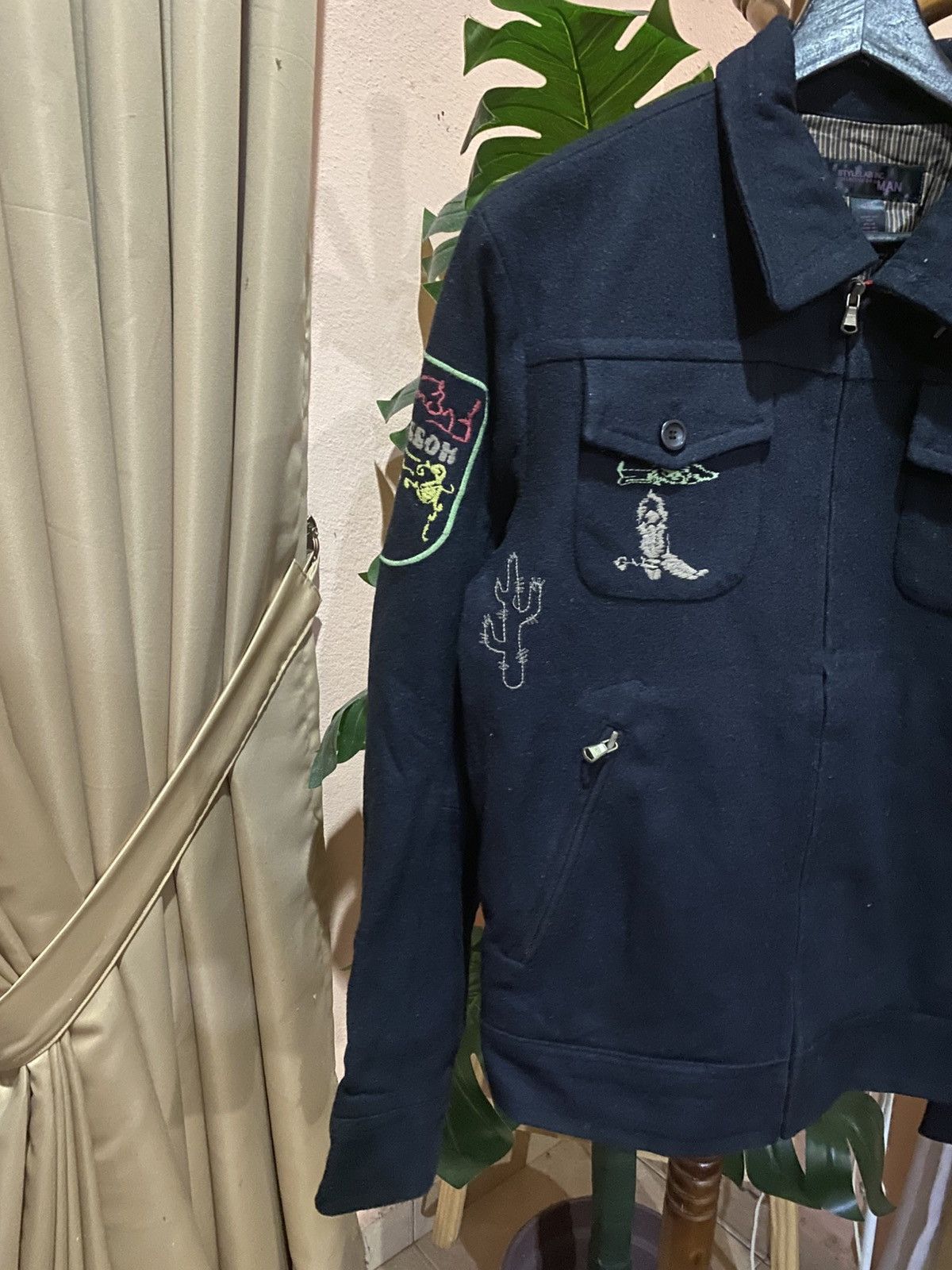 Style & Co Rare Y2K Stylelab Inc Korea Black Wool Military Embroidered Size US M / EU 48-50 / 2 - 7 Thumbnail