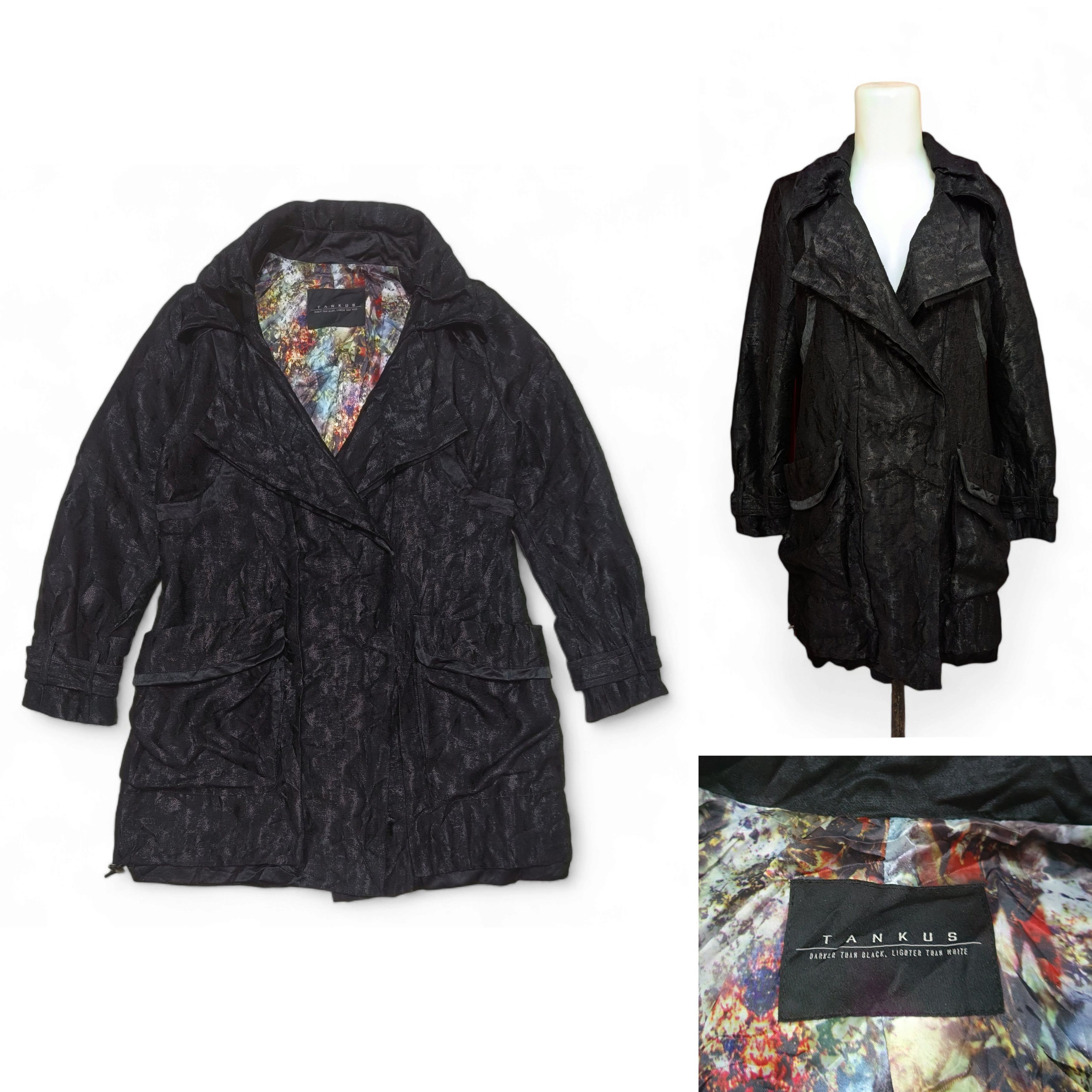 Other Vintage TANKUS Black Trench Coat Size M / US 6-8 / IT 42-44 - 1 Thumbnail