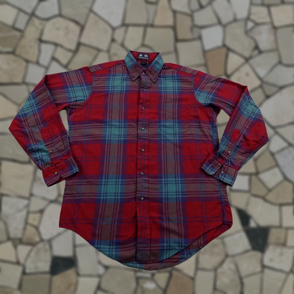 Vintage Vintage Viyella Shirt Mens Medium Red Blue Plaid Button Up Made In USA Twill Size US M / EU 48-50 / 2 - 1 Thumbnail