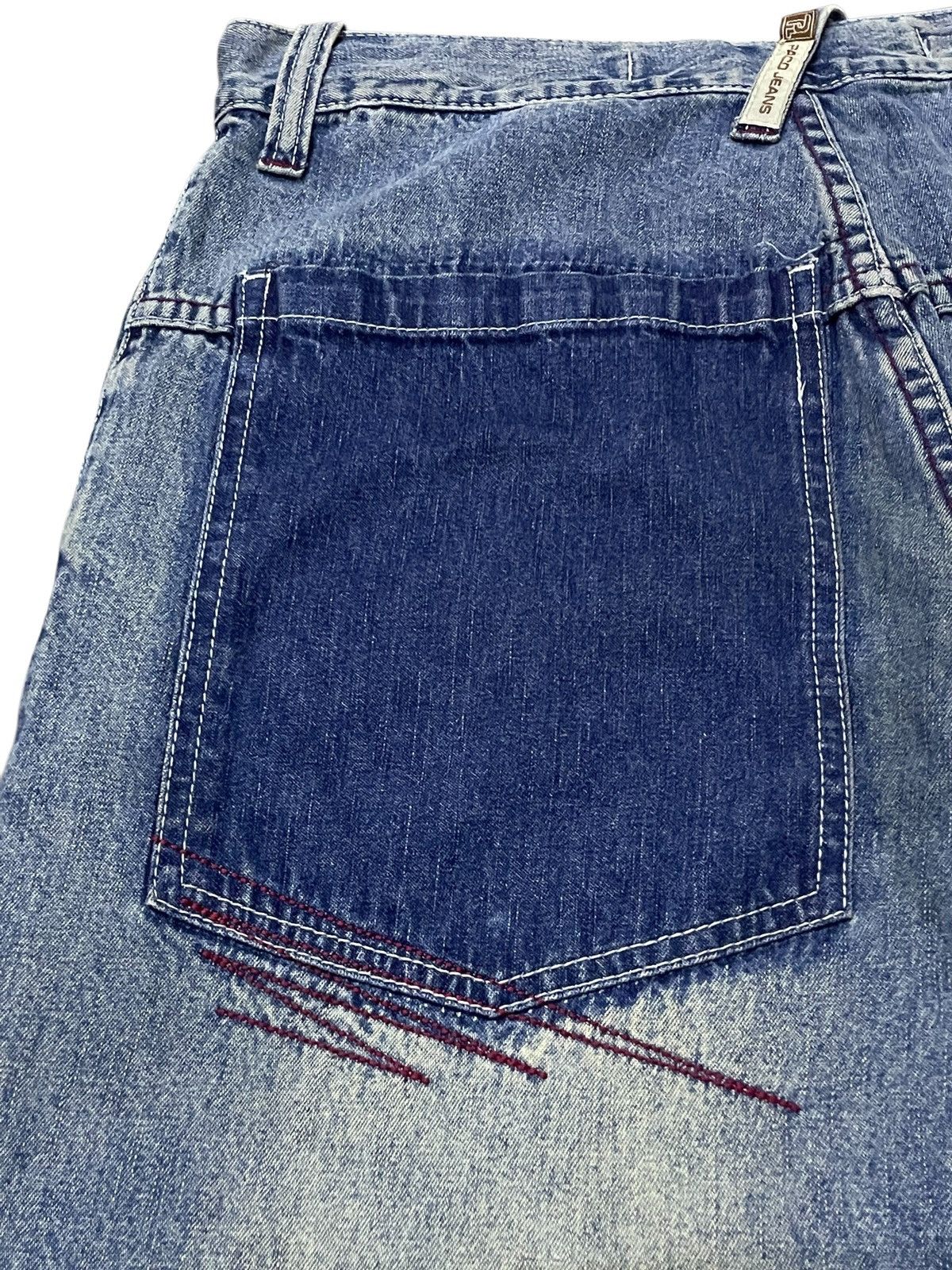 Dogtown × JNCO × Sean John Paco Deconstructed Cut & Sew Distressed Massive Baggy Jeans Size US 30 / EU 46 - 22 Thumbnail