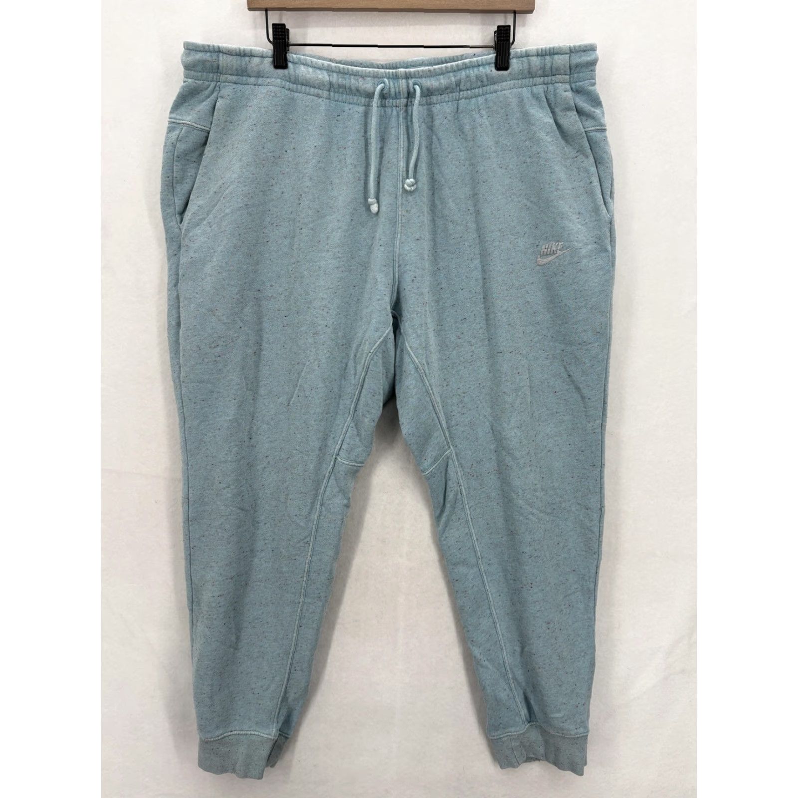 Nike Nike Pants Mens 2XL Blue Fleece Joggers Sweatpants Flecked Athletic Lounge Gym Size US 39 - 2 Thumbnail