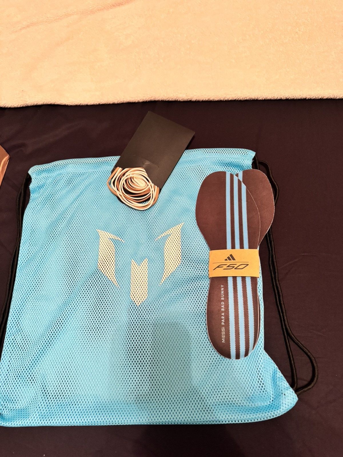 Other Adidas F50 Messi Elite FG Bad Bunny Football Cleats Brown Size US 10.5 / EU 43-44 - 21 Thumbnail