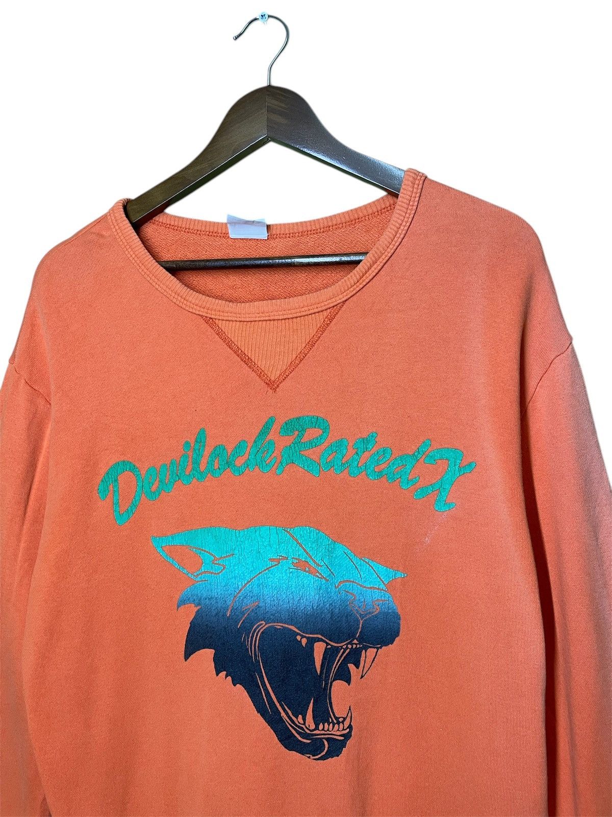 Japanese Brand Devilocl crewneck sweatshirt big logo print Size US L / EU 52-54 / 3 - 4 Thumbnail