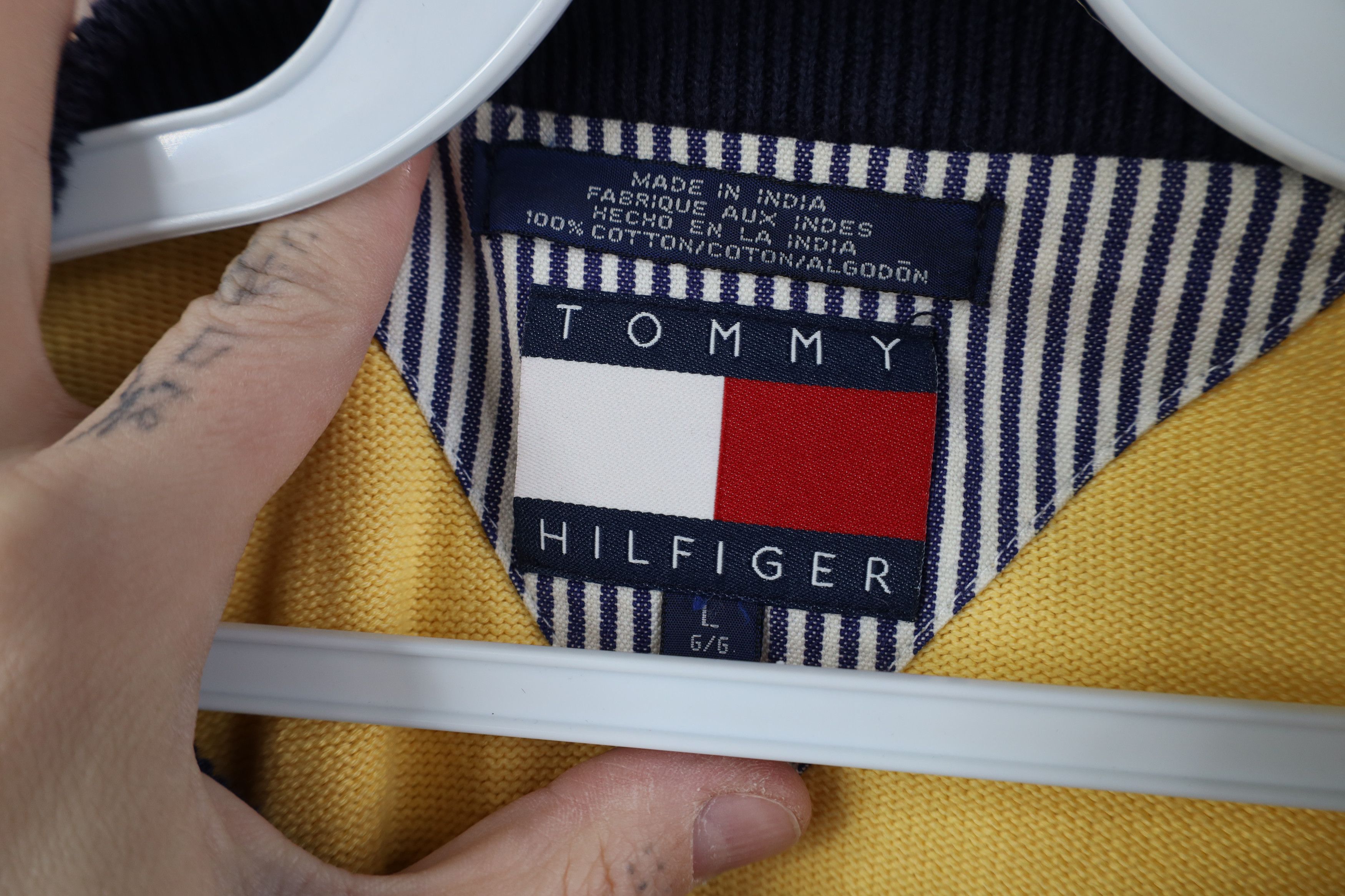 Tommy Hilfiger Vintage 90s Tommy Hilfiger Ribbed Knit Crewneck Sweater Size US L / EU 52-54 / 3 - 6 Thumbnail