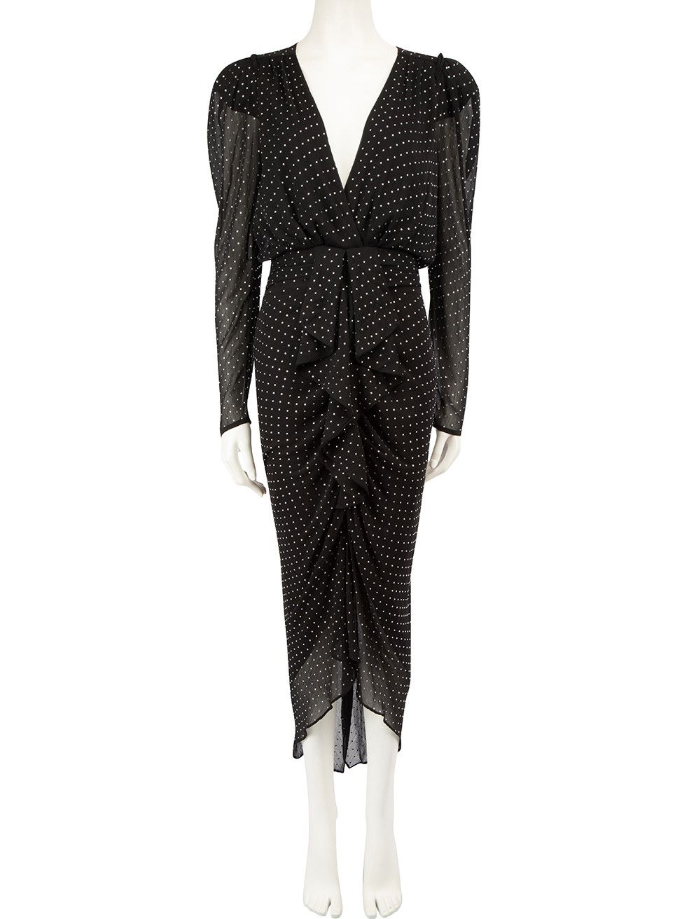 Zoe | Bow with Crystal Embellished Midi Dress