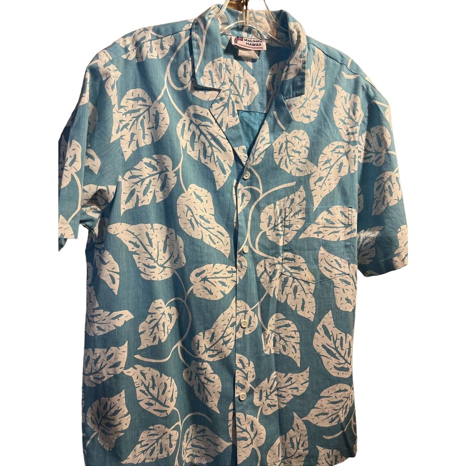 Other Malihini VTG Men’s L Blue Floral Cotton Blend Hawaiian Shirt Size US L / EU 52-54 / 3 - 1 Thumbnail