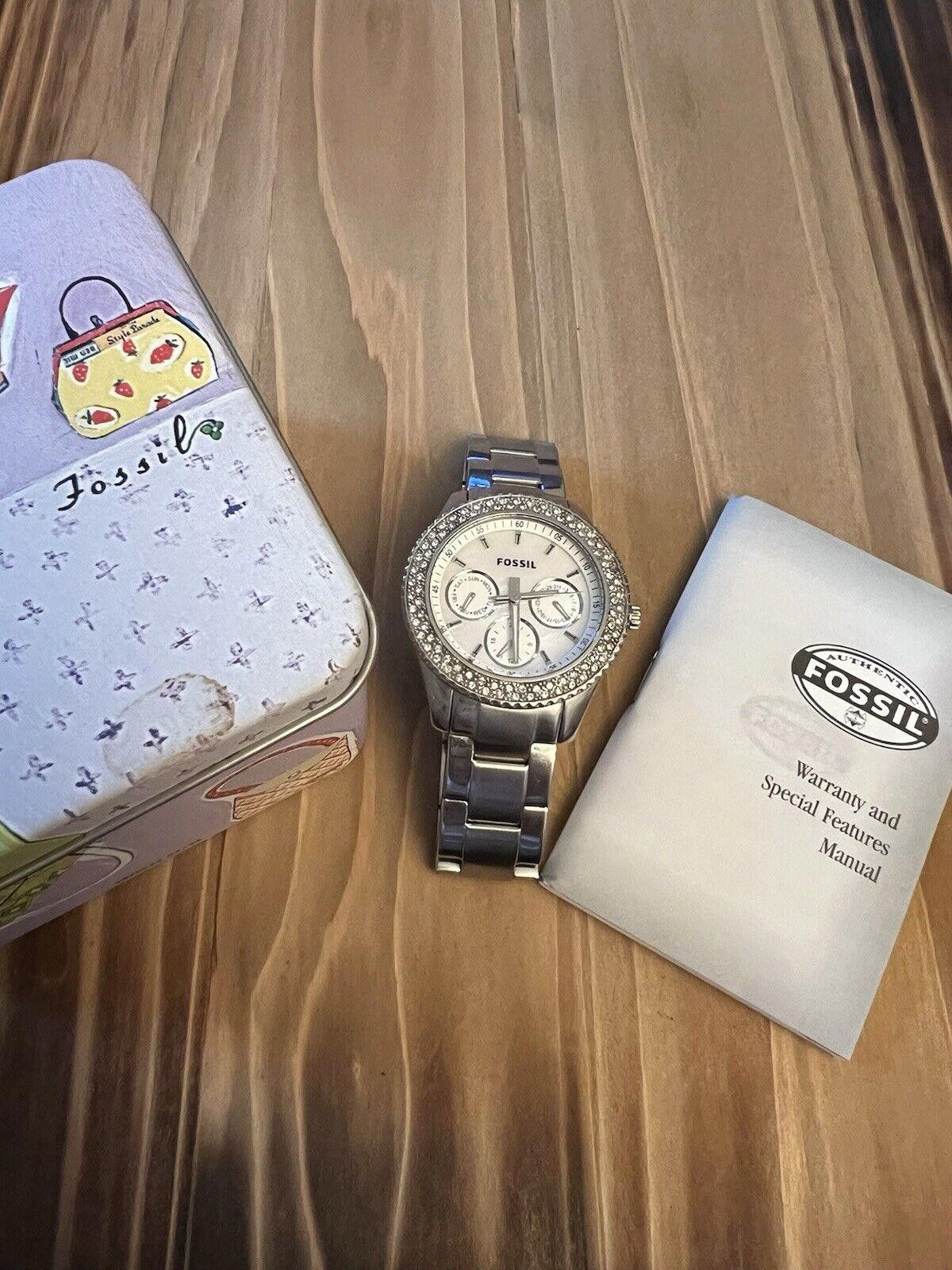 Fossil Fossil ES2860 Women's watch New Battery with Rhinestones Size ONE SIZE - 1 Thumbnail