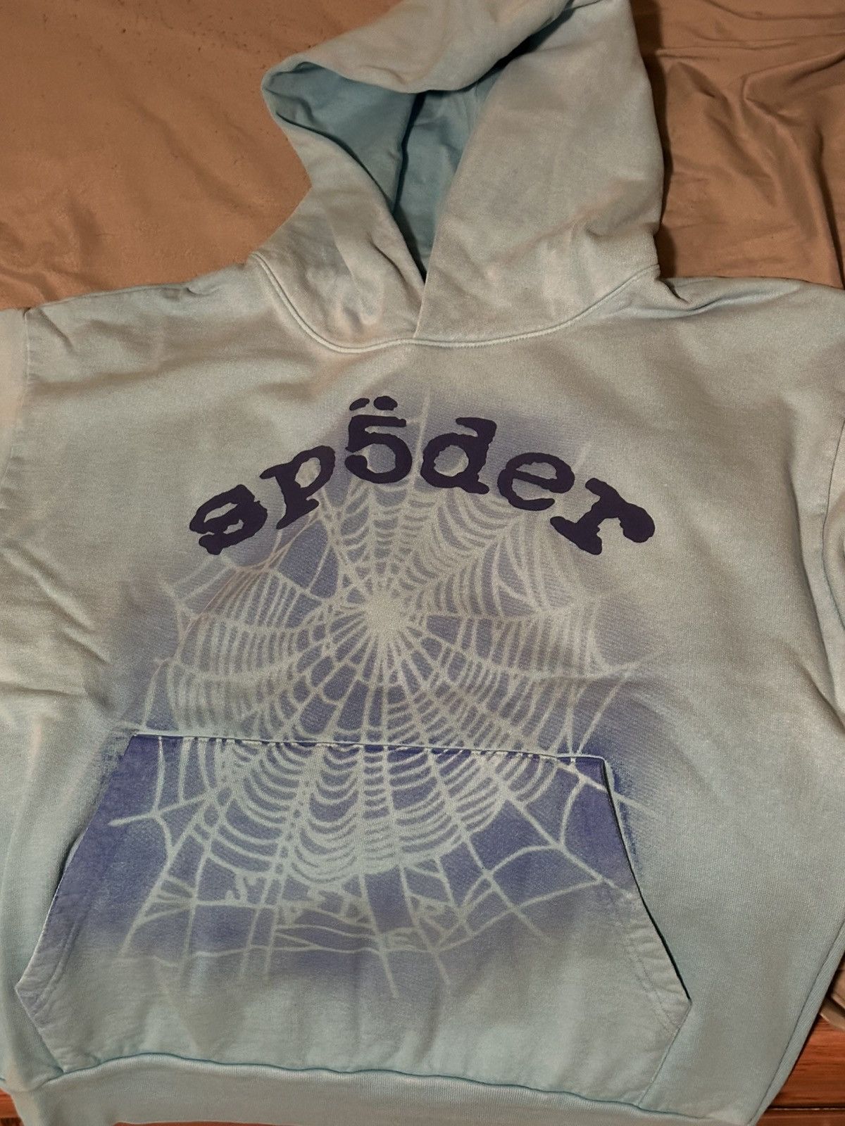 Sp5der Sp5der OG Web V2 Spray Hoodie Light Blue Size US L / EU 52-54 / 3 - 1 Thumbnail