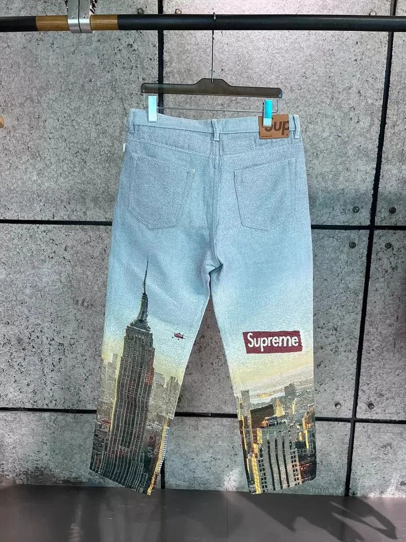 Supreme Supreme Aerial Tapestry Denim Pants. Size US 34 / EU 50 - 2 Thumbnail