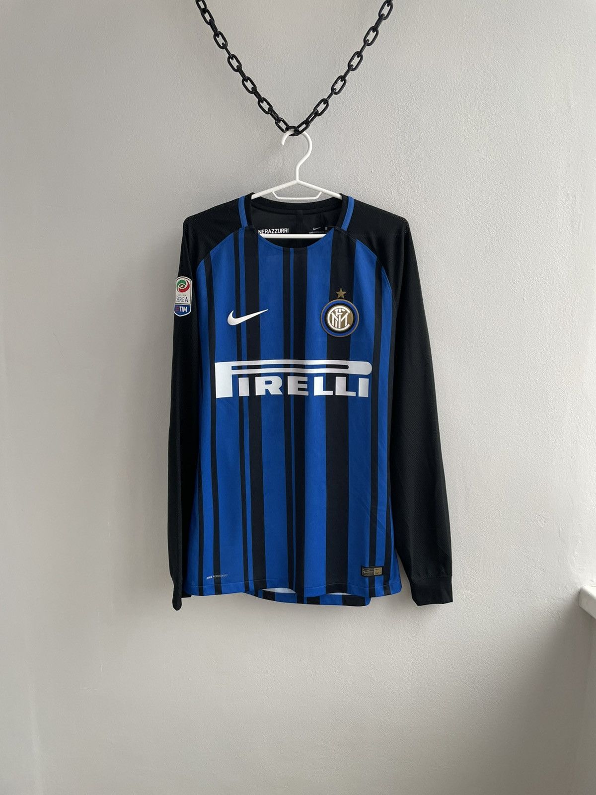 Nike Inter Milan 2017 2018 Player Issue Match Worn? Shirt Jersey Size US L / EU 52-54 / 3 - 2 Thumbnail