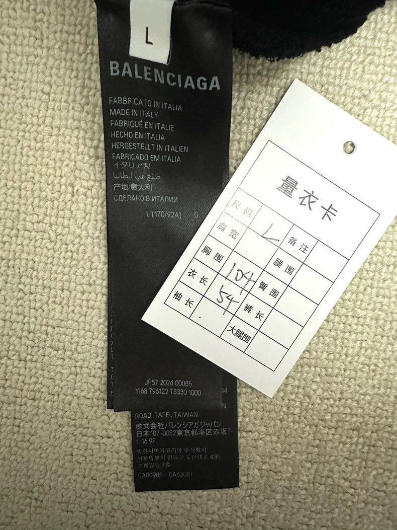Balenciaga Balenciaga 24fall flame looped fleece towel zipper hooded s Size US L / EU 52-54 / 3 - 7 Thumbnail