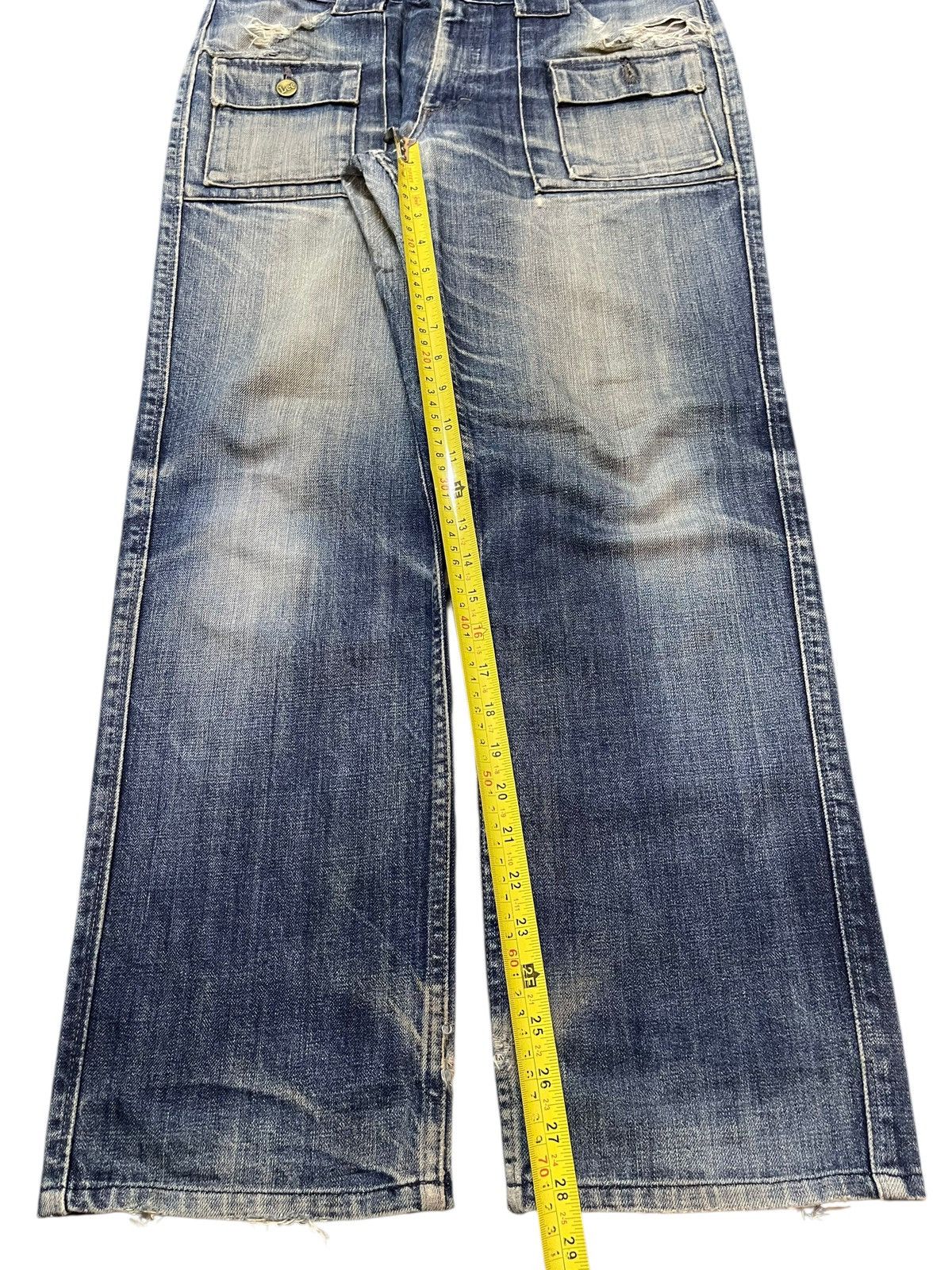 Lee Vintage Lee Bush Pants Faded Wash Style Baggy Style Jeans Size US 33 - 13 Thumbnail