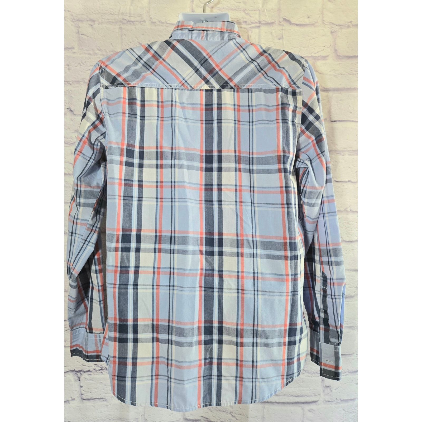 Carbon Carbon Blue Black Plaid Button Up Men's Shirt Medium Size US M / EU 48-50 / 2 - 2 Thumbnail