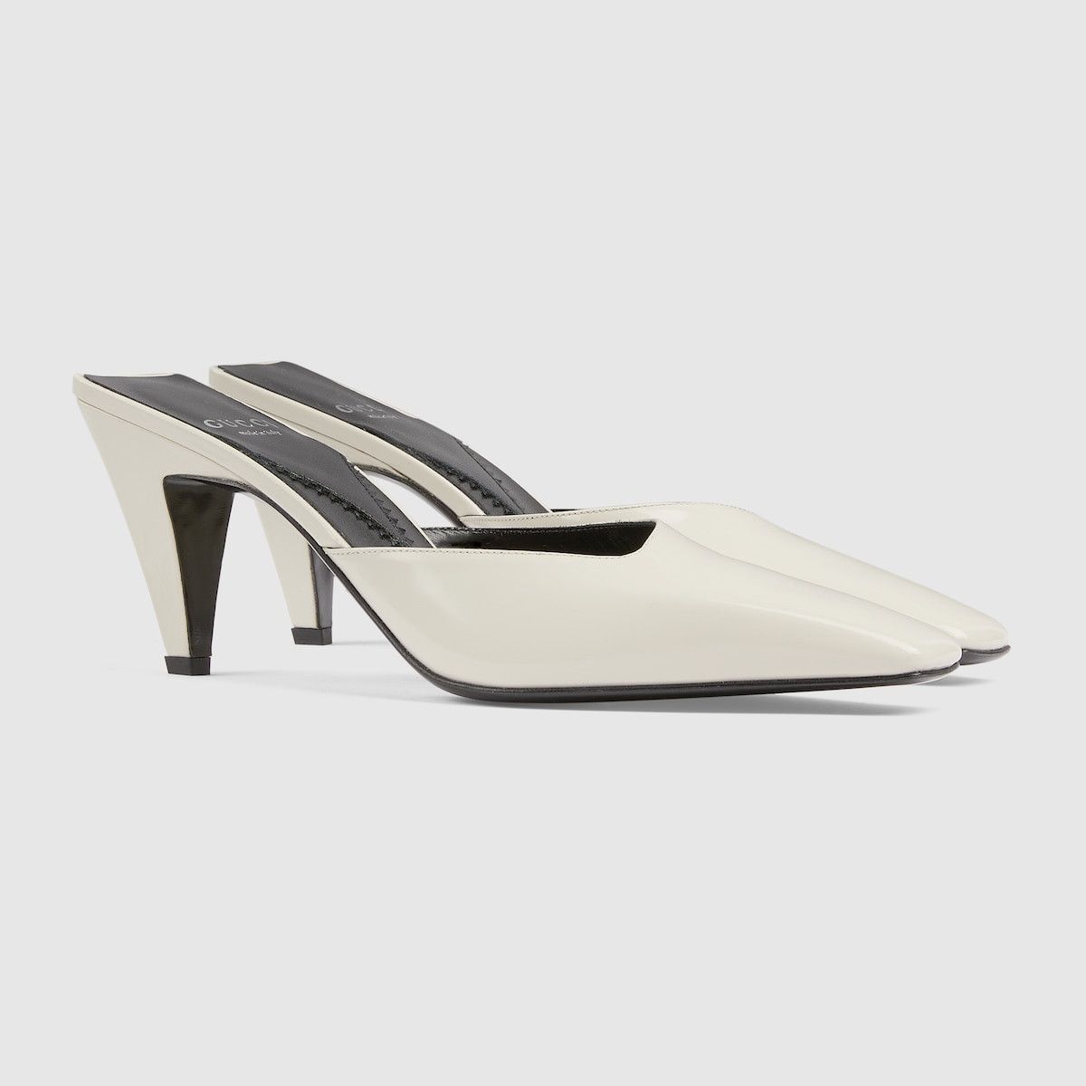 Gucci o1s1wg110225 Women's Mule Sandals in White Size US 7.5 / IT 37.5 - 2 Thumbnail
