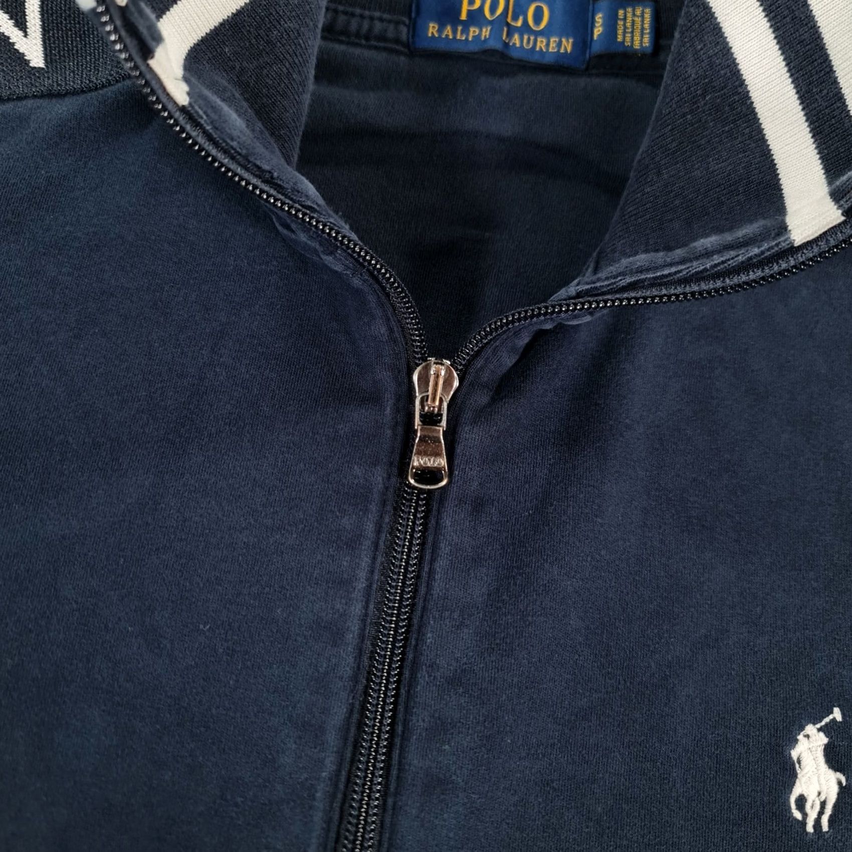 Polo Ralph Lauren Polo Ralph Lauren Mens Track Jacket Navy Blue M Cotton Full Zip Pockets Size US M / EU 48-50 / 2 - 5 Thumbnail