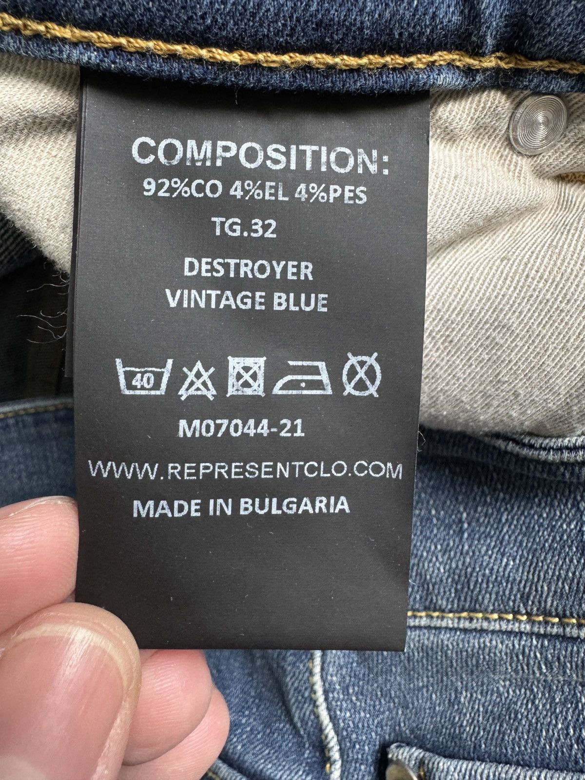 Represent Clo. Represent Distressed Skinny Jeans Blue Ripped Denim Slim Fit Size US 32 / EU 48 - 13 Thumbnail