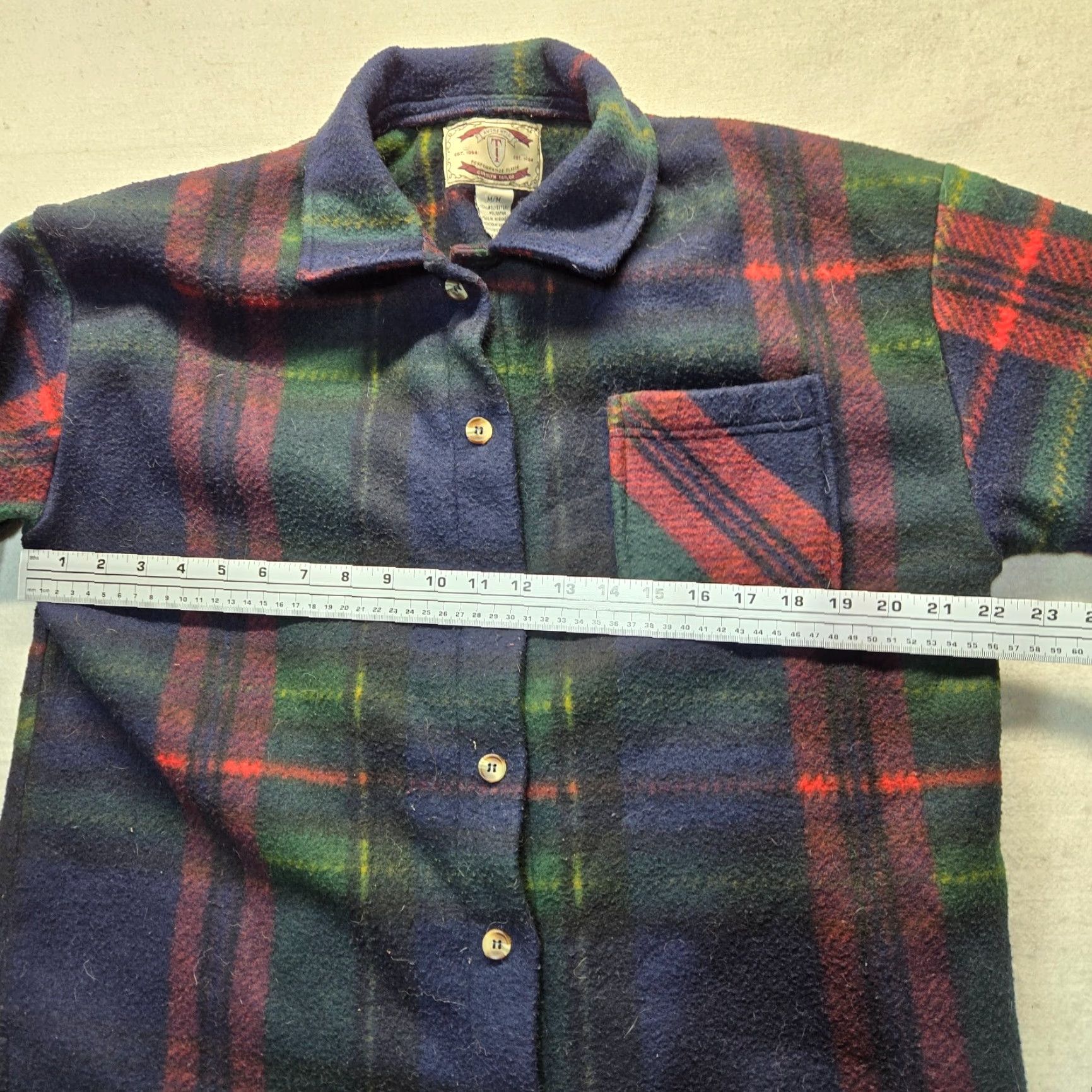 Vintage Carolyn Taylor Fleece Shirt M Red Plaid 1/4 Zip Long Sleeve Button Sweater Mens Update Seasonal Classic Size US M / EU 48-50 / 2 - 5 Thumbnail