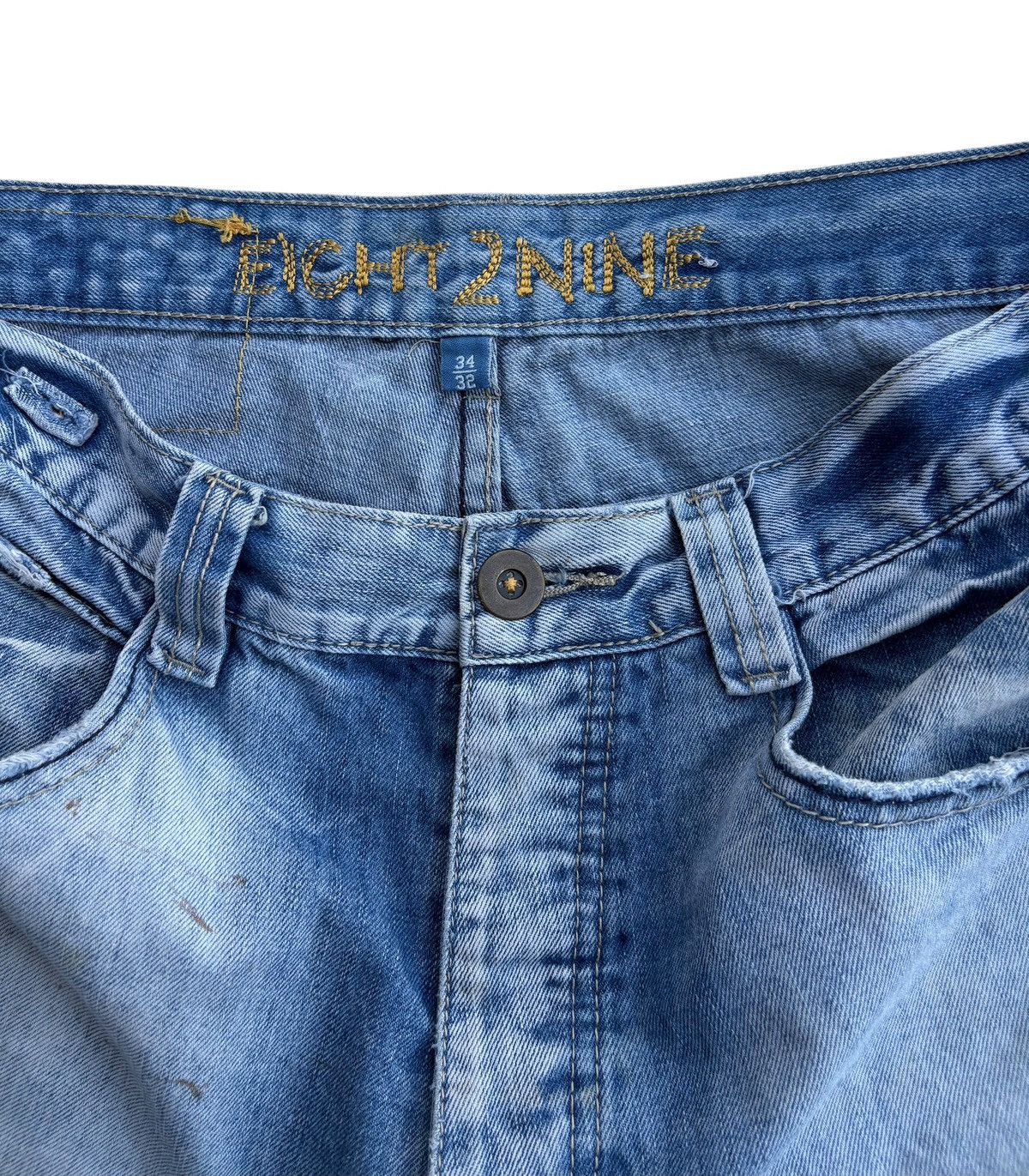 Japanese Brand Eight 2 Nine Loose Rugged Streetwear Denim Size US 33 - 5 Thumbnail