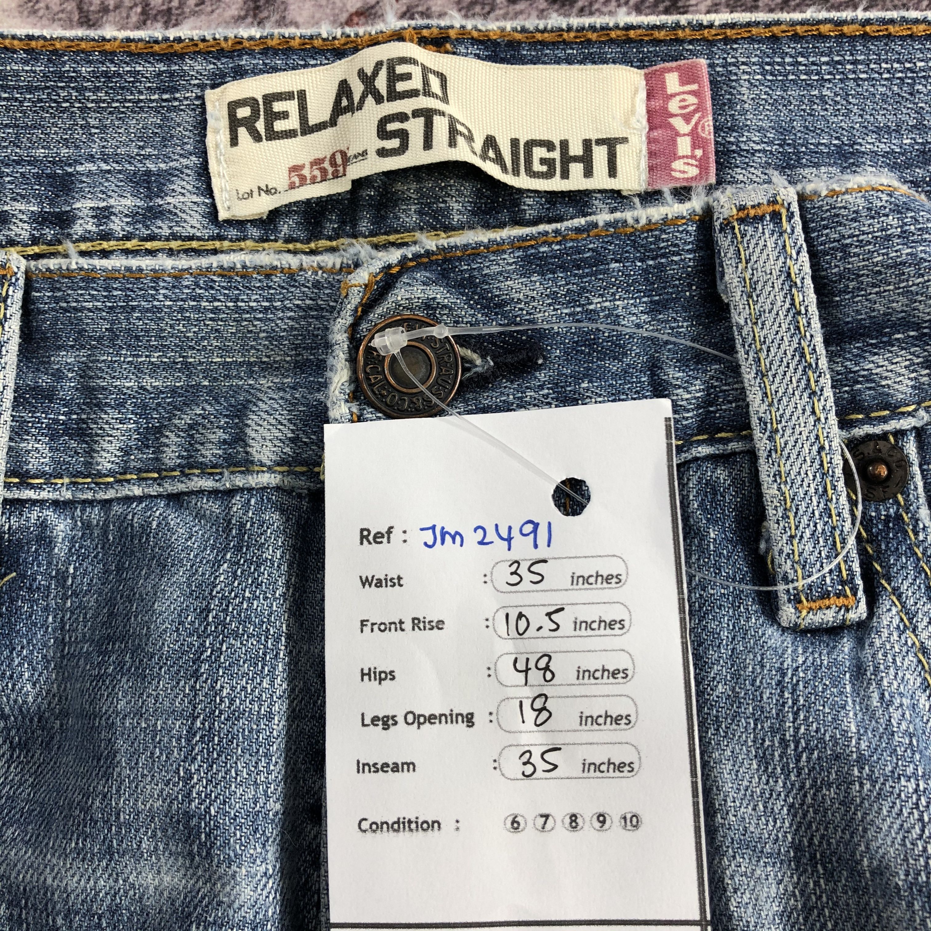 Levi's × Vintage Vintage Blue Wash Levis 559 Jeans-JM2491 Size US 35 - 5 Thumbnail