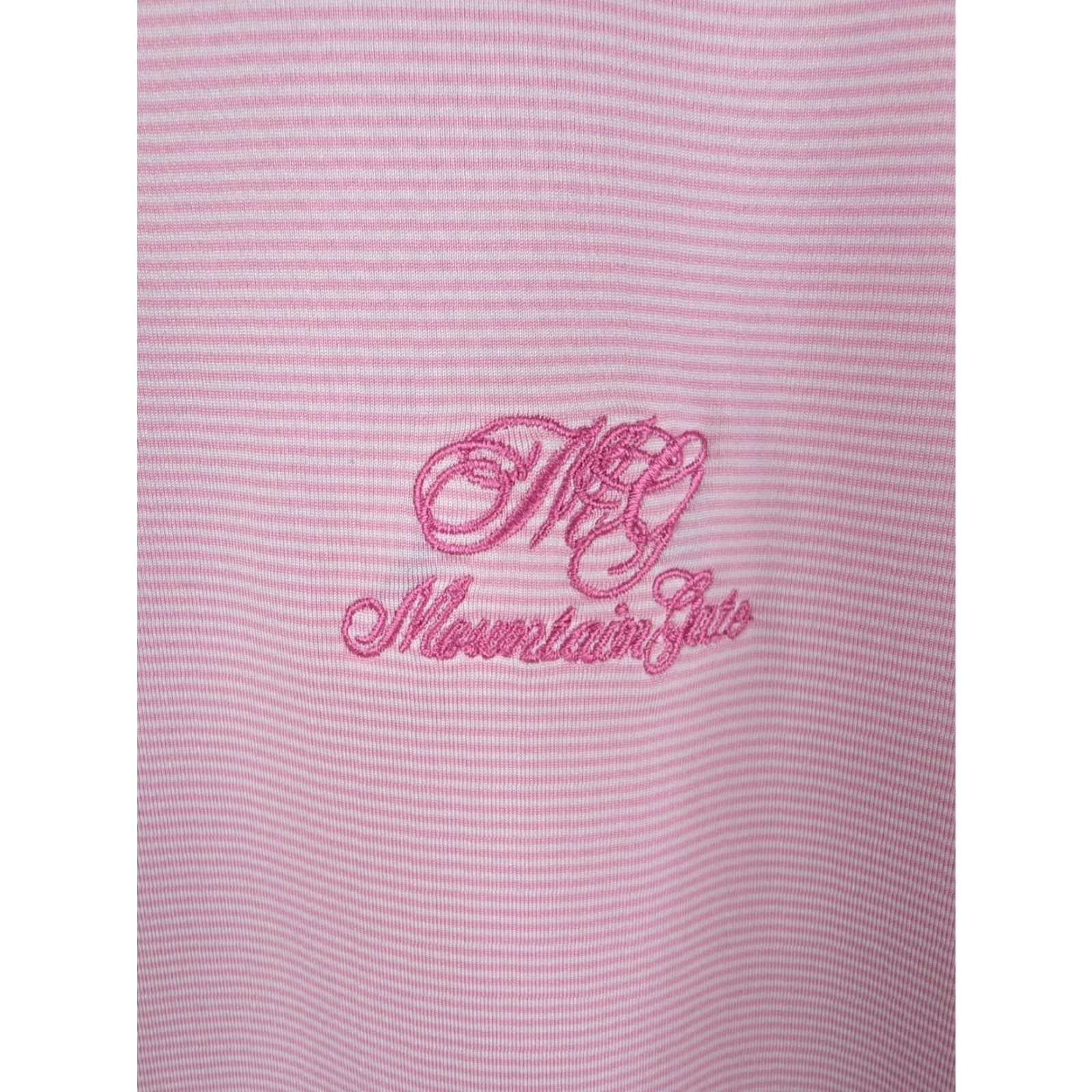 Peter Millar VINTAGE Peter Millar Summer Comfort E4 Polo Mountain Gate Golf Shirt Mens L Pink Striped Size US L / EU 52-54 / 3 - 2 Thumbnail