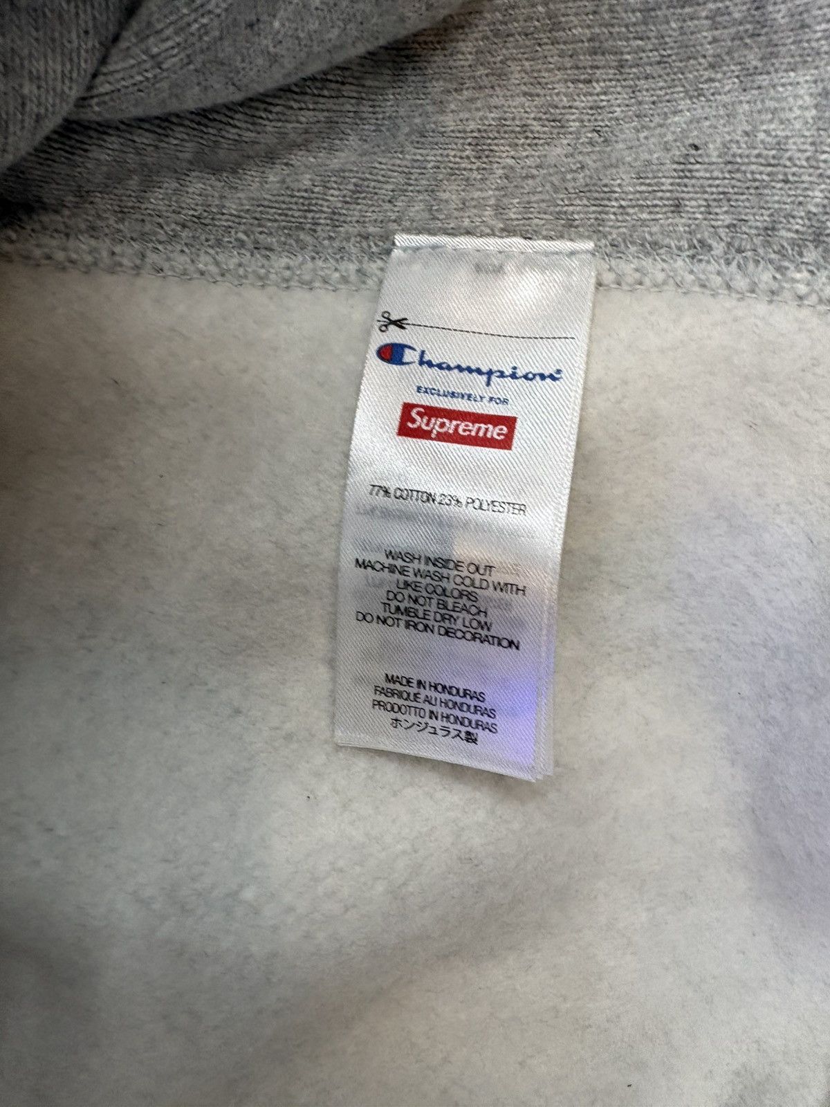 Champion × Supreme Supreme x Champion Hooded Sweatshirt (SS25) (Heather Grey) Size US XL / EU 56 / 4 - 5 Thumbnail