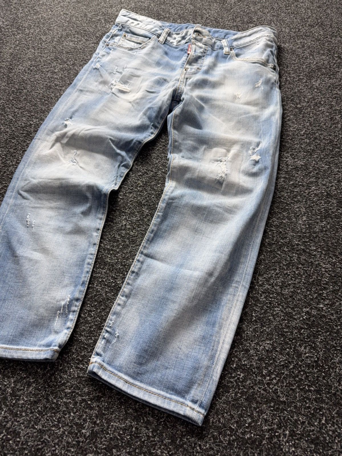 Dsquared2 00s Dsquared2 Distressed Light Wash Denim Jeans Size 38 Size 26" / US 2 / IT 38 - 2 Thumbnail