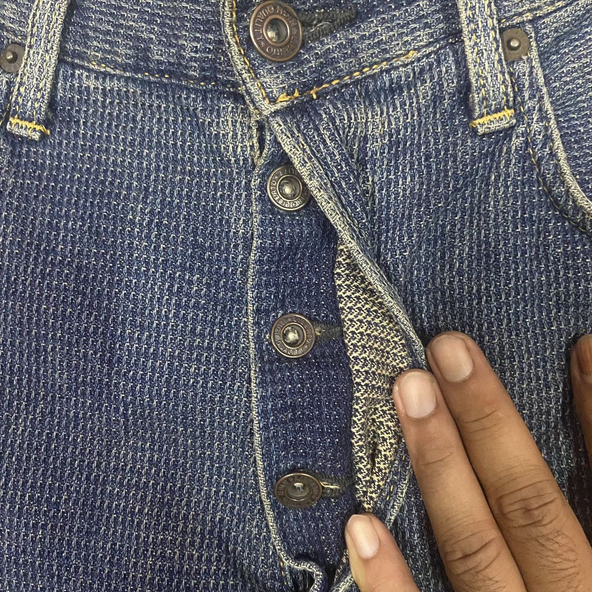 Japanese Brand × Jean × Vintage Vintage Liberto Boro Stich Denim Button Fly Denim Jeans Size US 32 / EU 48 - 6 Thumbnail