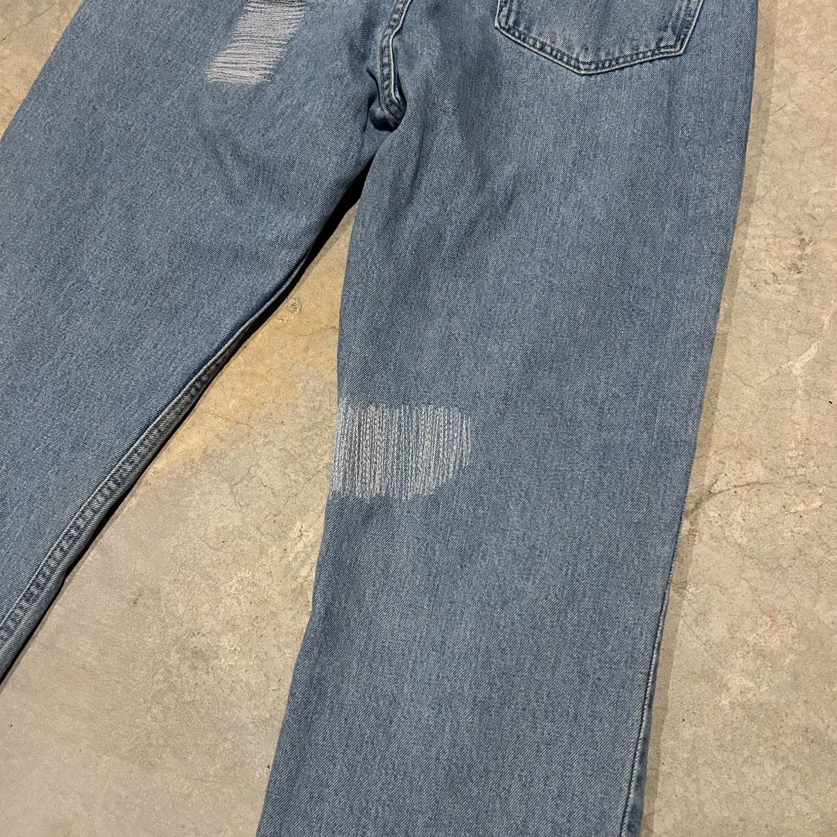 Old Navy Vintage 2000s Old Navy Sashiko Repaired Cone Mill Denim Size US 34 / EU 50 - 10 Thumbnail