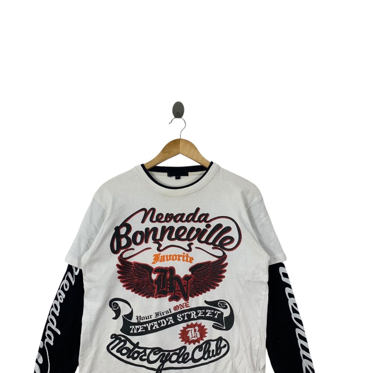 Boneville BONNEVILE NEVADA MOTORCYCLE Club Y2K Tee Shirt Top Chopper Size L / US 10 / IT 46 - 2 Thumbnail