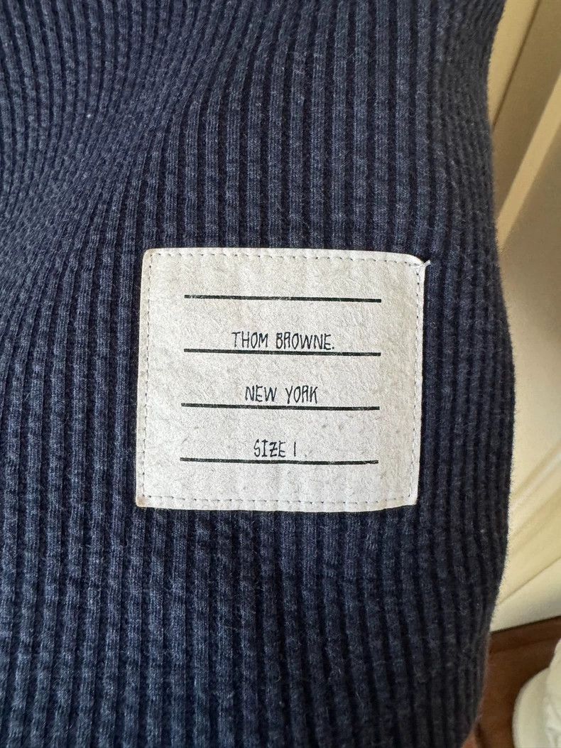 Thom Browne Thom Browne A navy blue shirt jacket Size US S / EU 44-46 / 1 - 5 Thumbnail