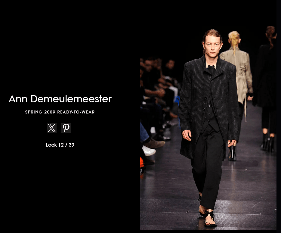 Ann Demeulemeester Striped SS09 Runway Blazer Size 46R - 8 Thumbnail