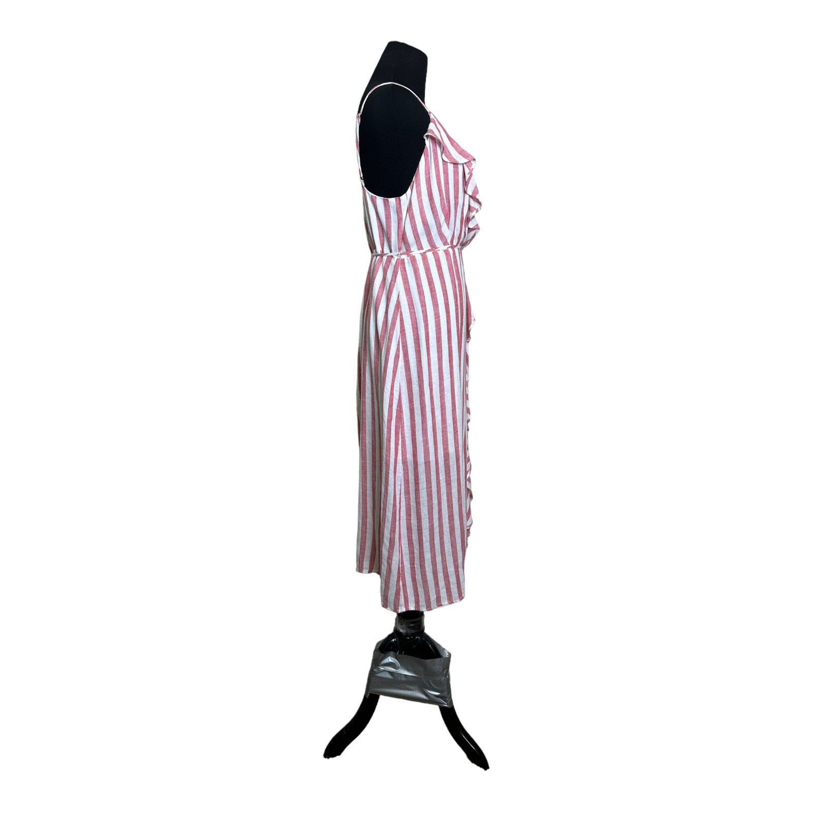Rails Rails pink white pin stripes ruffle detail midi dress Small Size S / US 4 / IT 40 - 12 Thumbnail