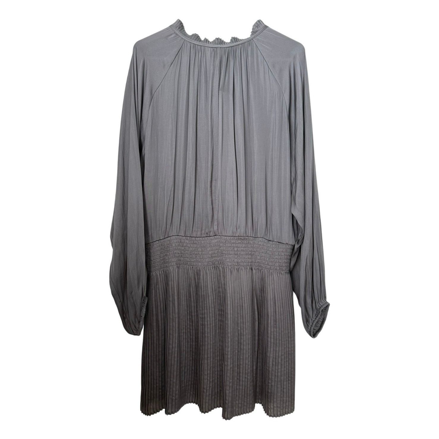 Mango Mango NWT Gray Pleated Lined Sleeve Dress Size XL Size XL / US 12-14 / IT 48-50 - 2 Thumbnail