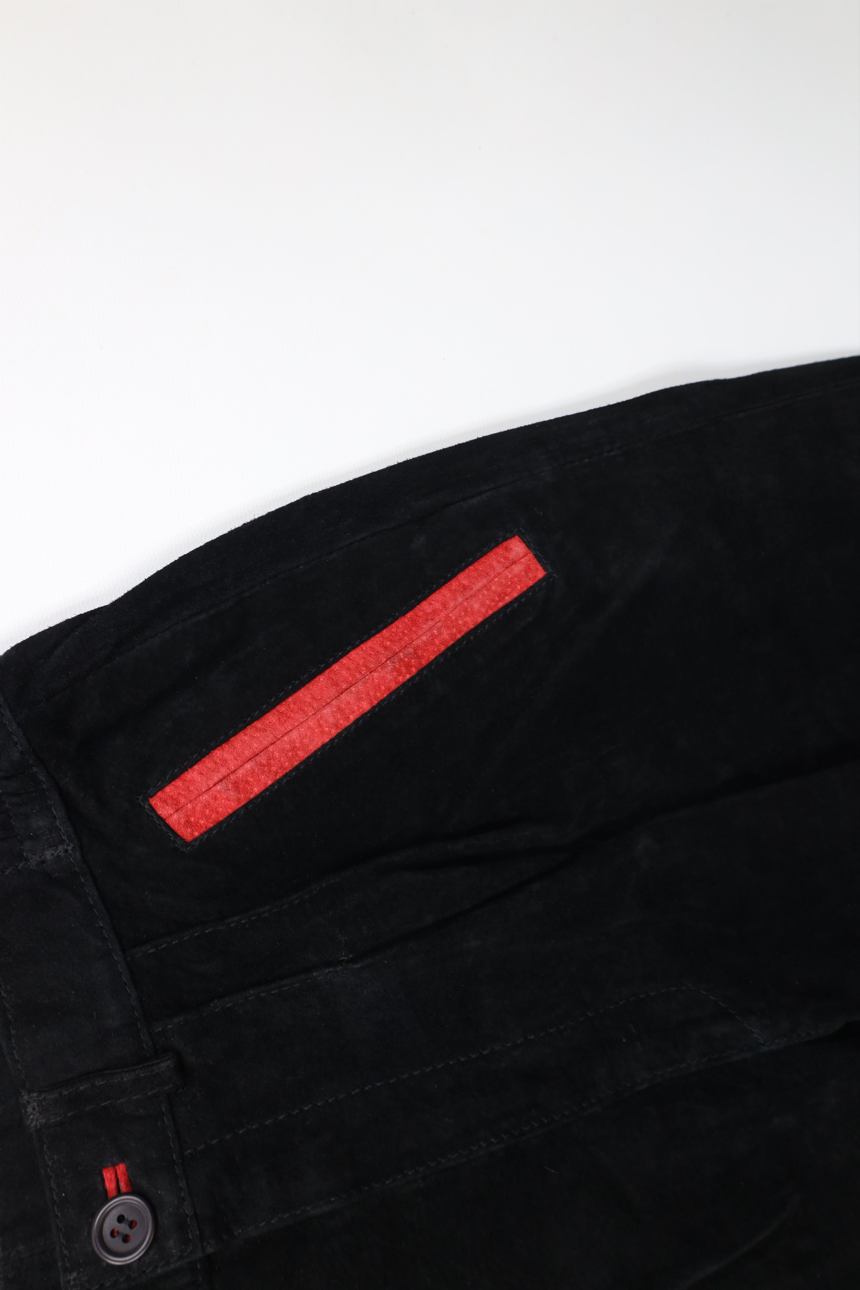 Vintage Vintage 90s Streetwear Striped Pleated Suede Leather Shorts Size US 30 / EU 46 - 6 Thumbnail