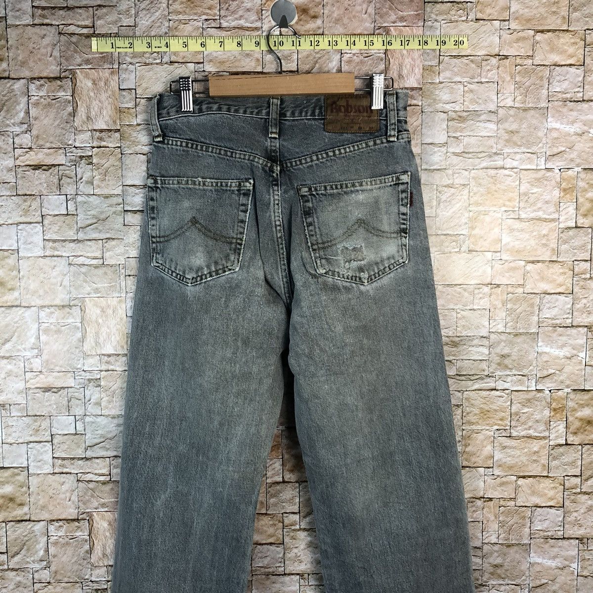 Japanese Brand Bobson Black Distressed ripped Denim Pants #A978 Size US 28 / EU 44 - 15 Thumbnail