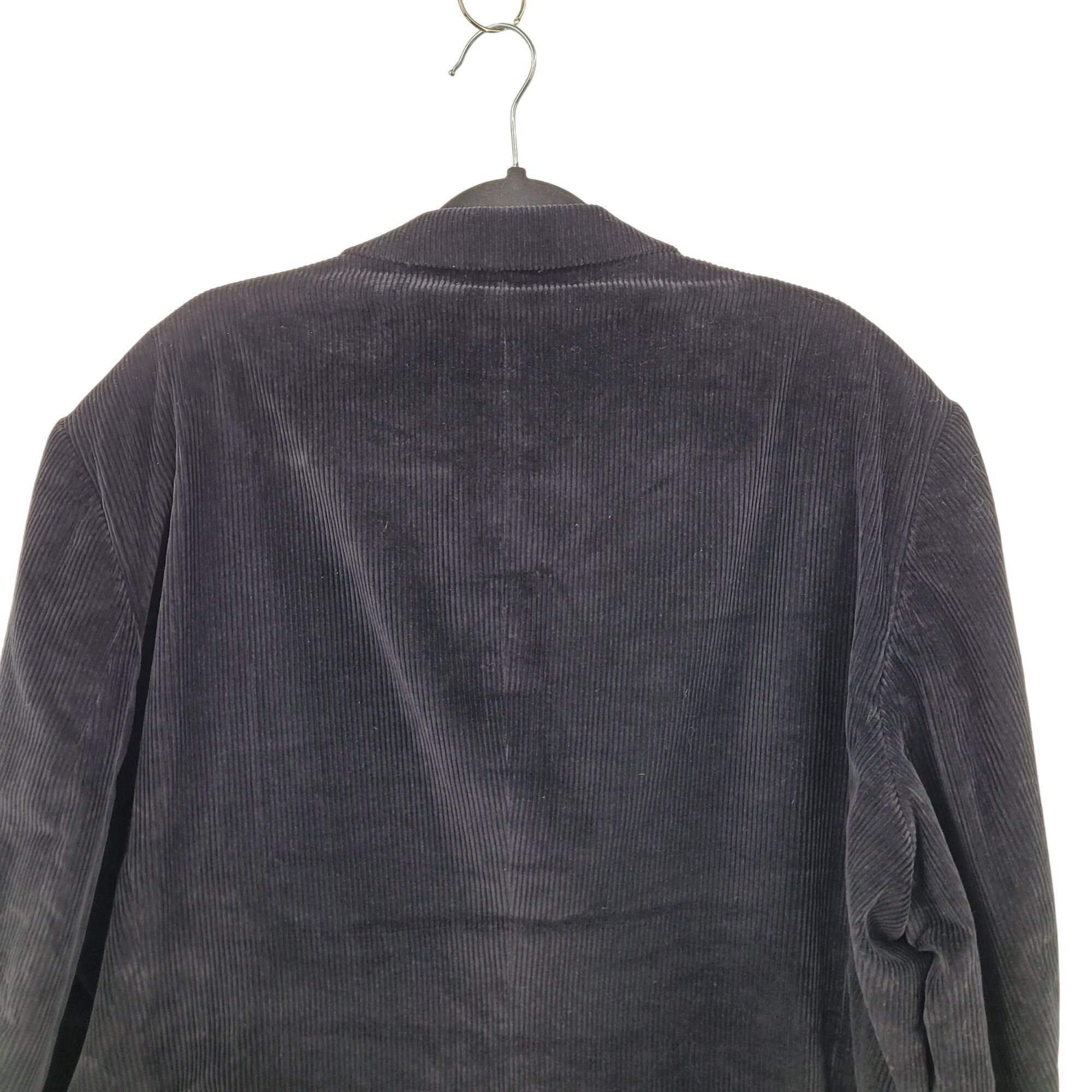Stafford Stafford Mens 48R Corduroy Blazer Jacket Black Cotton Sports Size US XXL / EU 58 / 5 - 7 Thumbnail