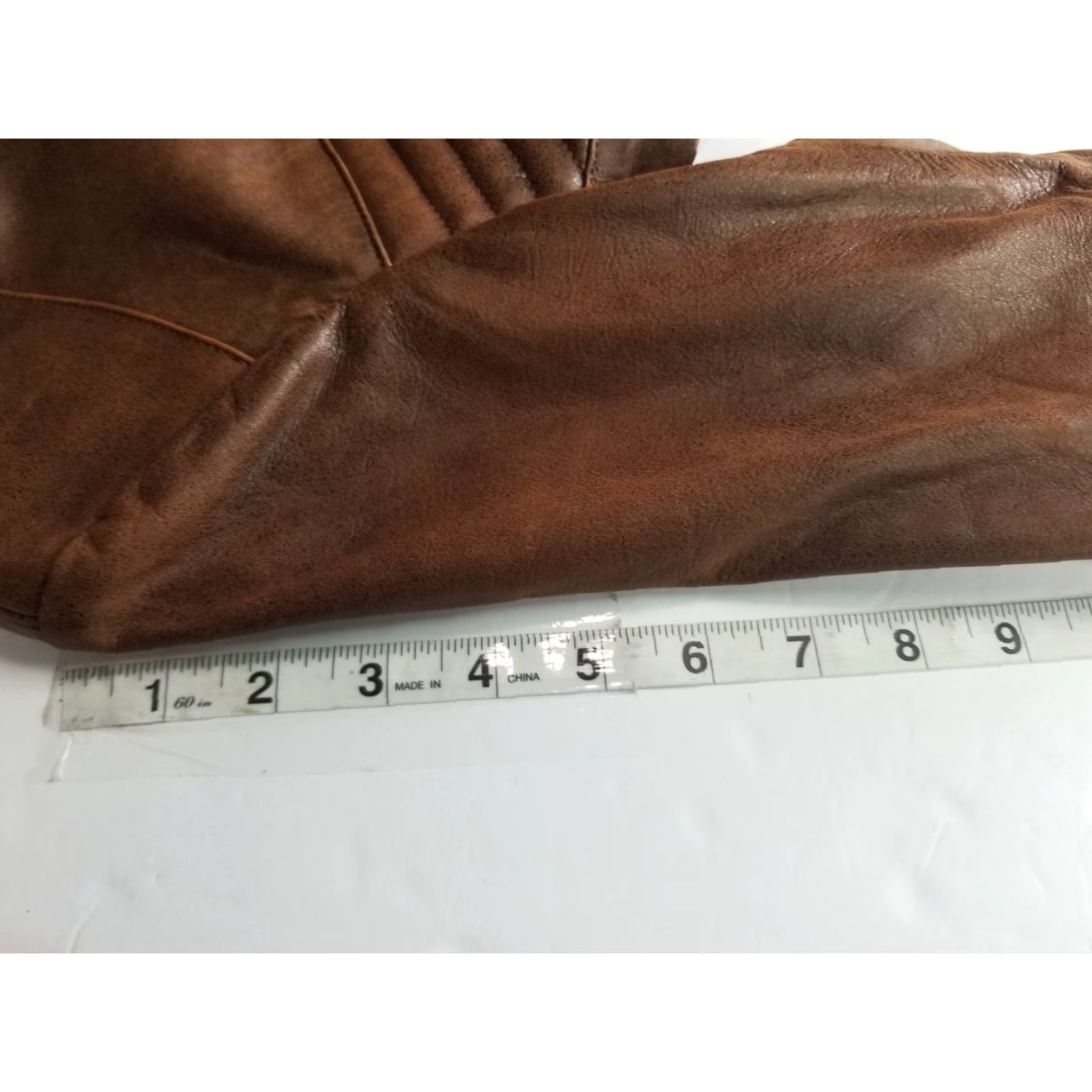 Vintage Lions Lifes Adventures Jacket Moto Womens Medium Leather Brown Zip Up Size M / US 6-8 / IT 42-44 - 6 Thumbnail