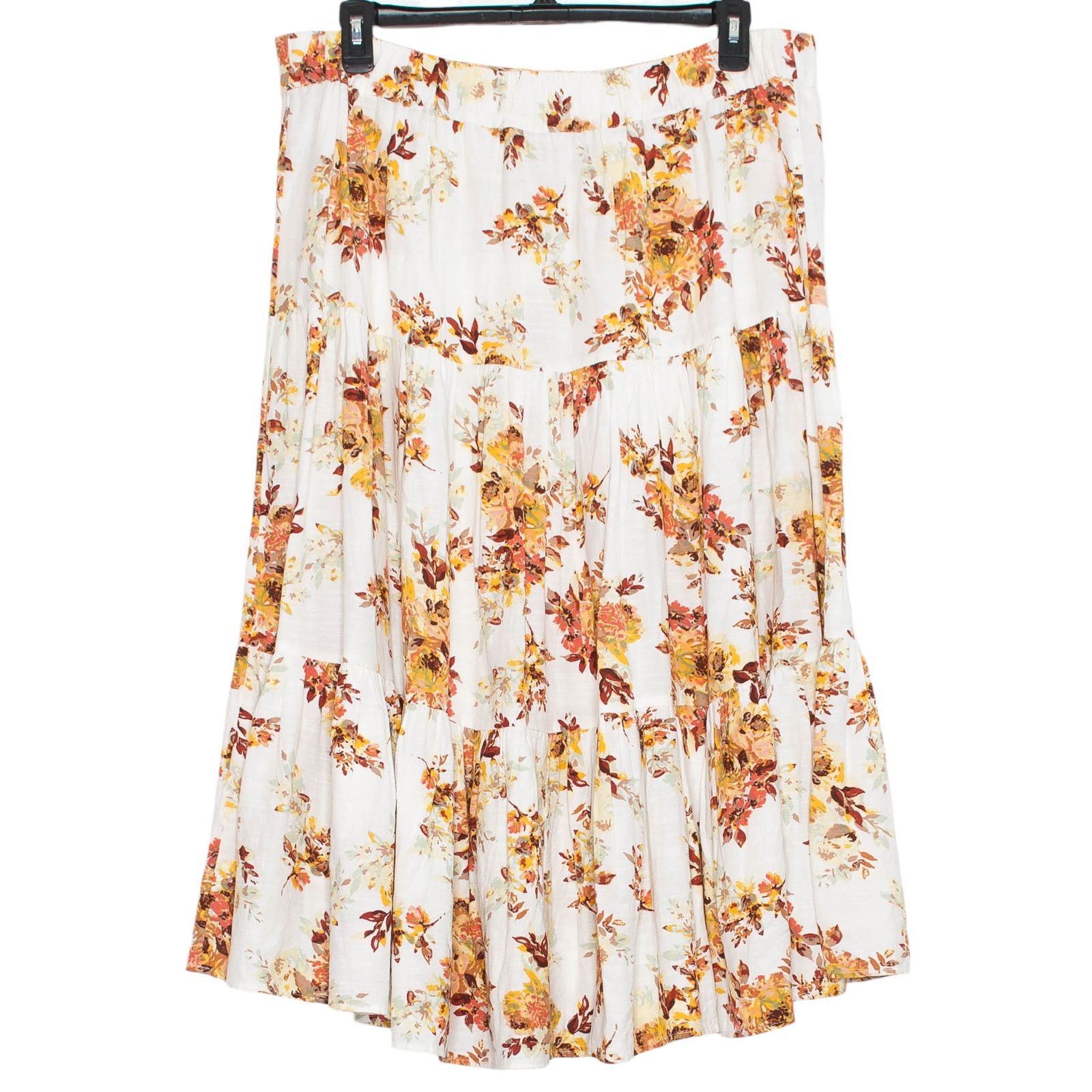 Lauren Conrad Lauren Conrad Maxi Skirt Floral Tiered Flowy XL Cottagecore Size 37" - 2 Thumbnail