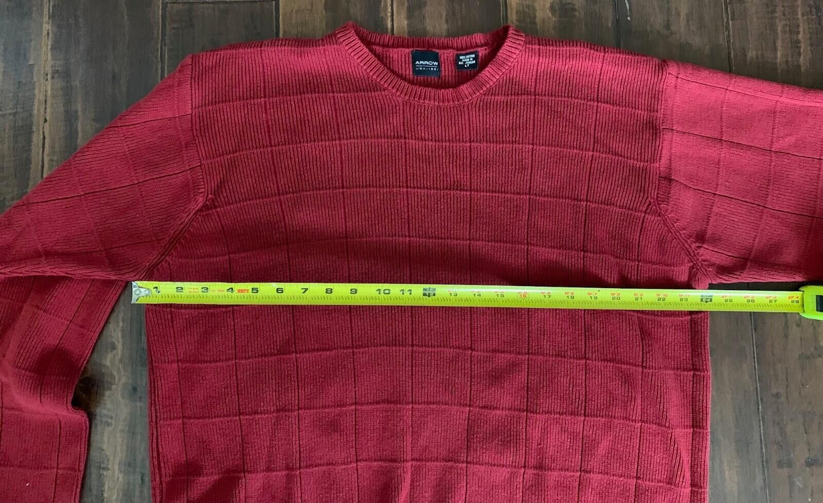 Arrow NWOT Red Men's LT 100% Cotton 24in Chest & 25in Front & Slee Size US L / EU 52-54 / 3 - 4 Thumbnail