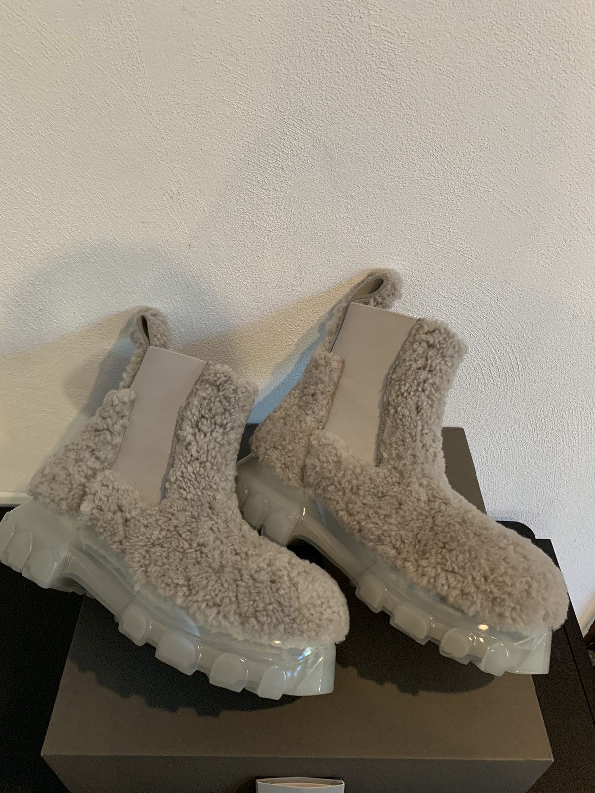 Rick Owens Gray Beatle Bozo Tractor Boots Size US 9 / IT 39 - 10 Thumbnail
