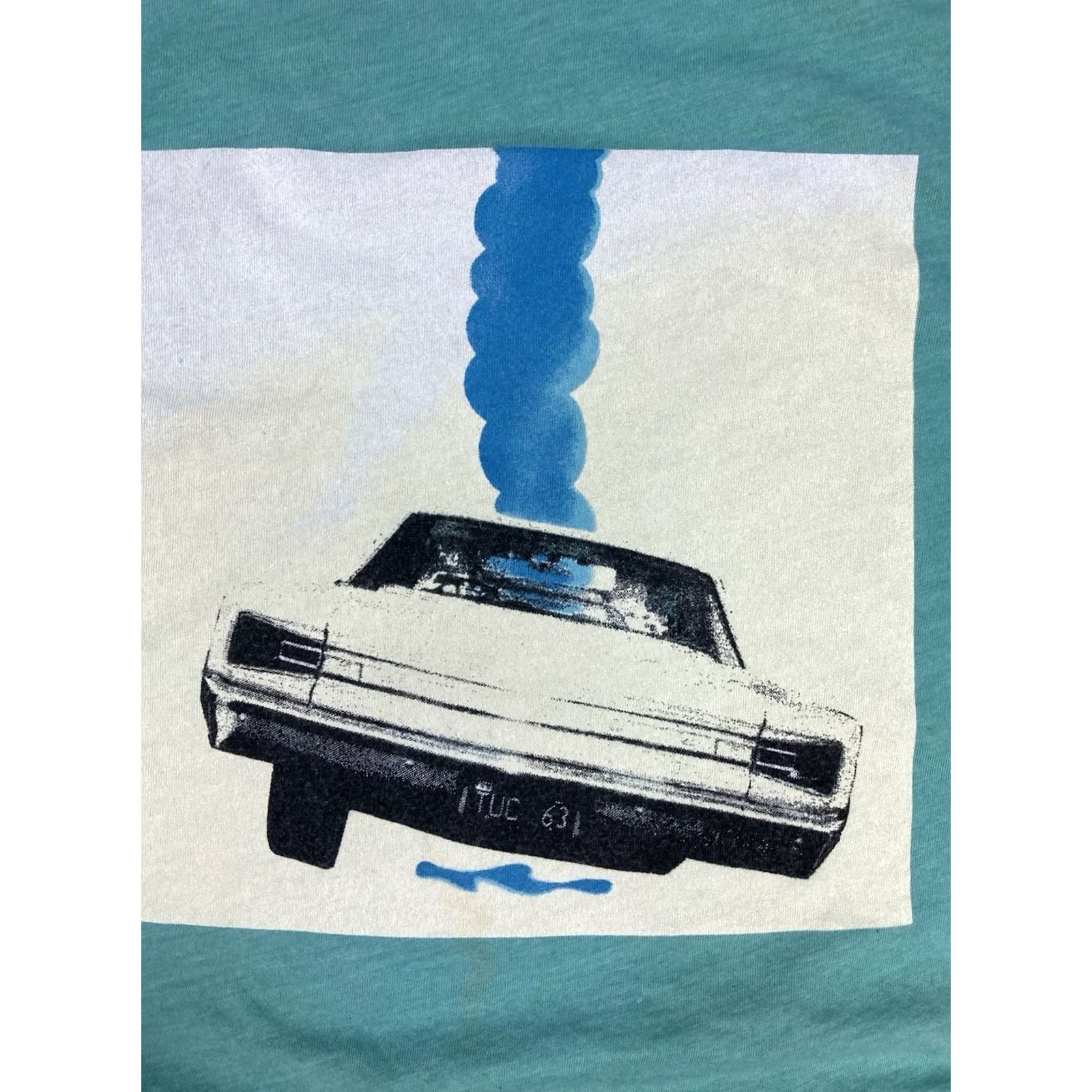 RVCA RVCA Car Graphic T-shirt Men XL Green Short Sleeve Crew Neck Size US XL / EU 56 / 4 - 2 Thumbnail
