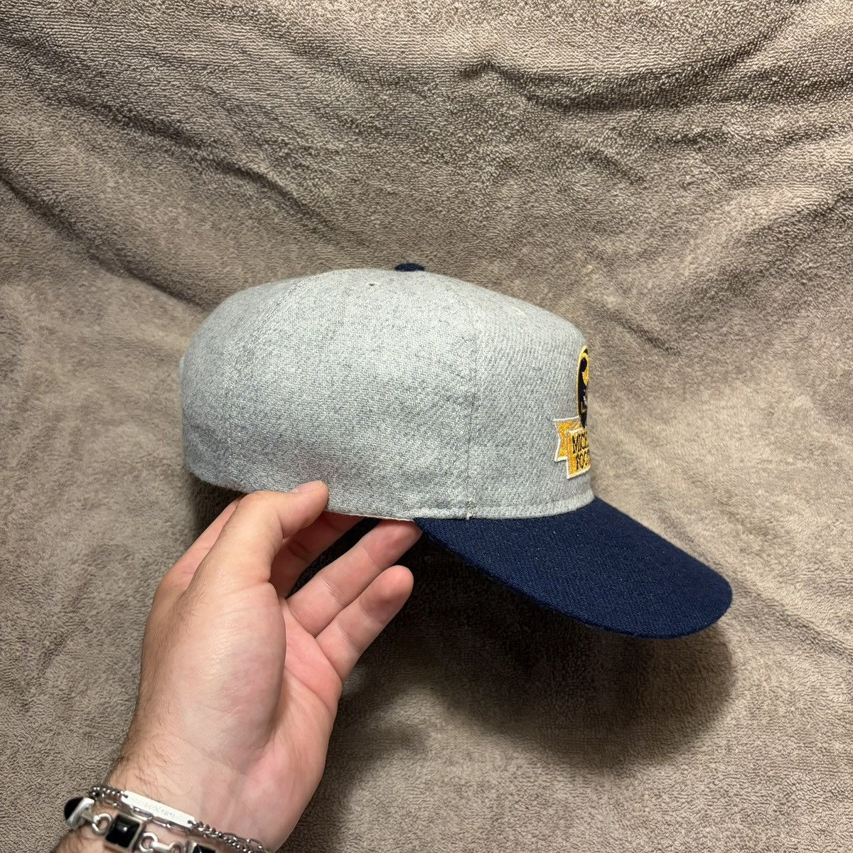 New Era Vintage 90s Michigan Wolverines Football SnapBack Hat USA Size ONE SIZE - 5 Thumbnail